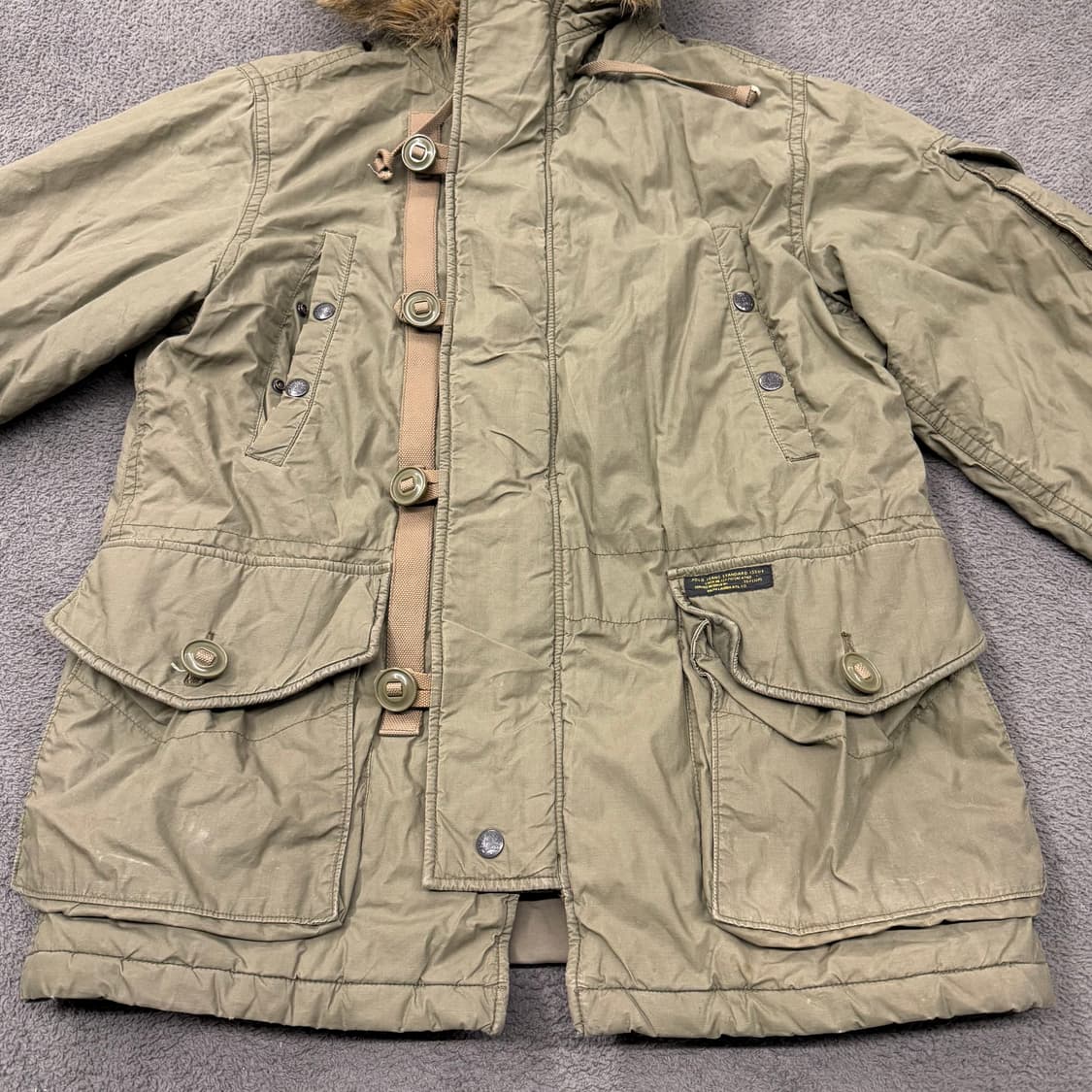 [정품/M] 폴로랄프로렌 n3b 카키 야상 파카 c1 상품이미지3