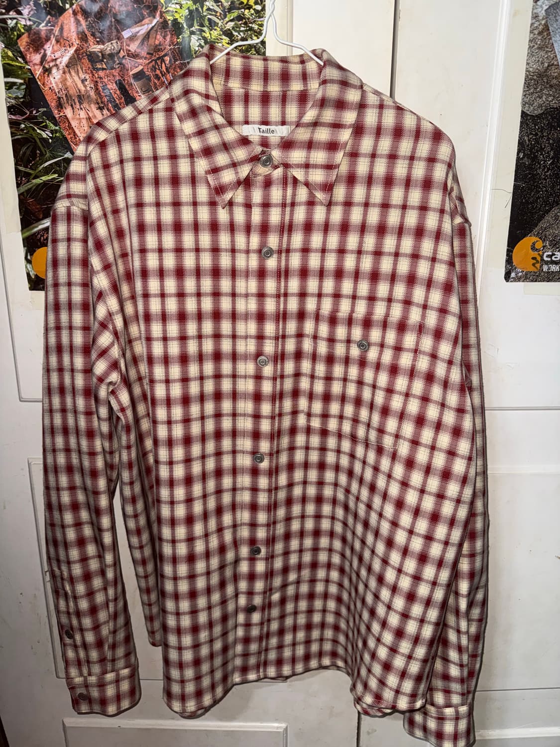 타일레 옴브레 체크 셔츠  레드 (사이즈 2) 상품이미지5