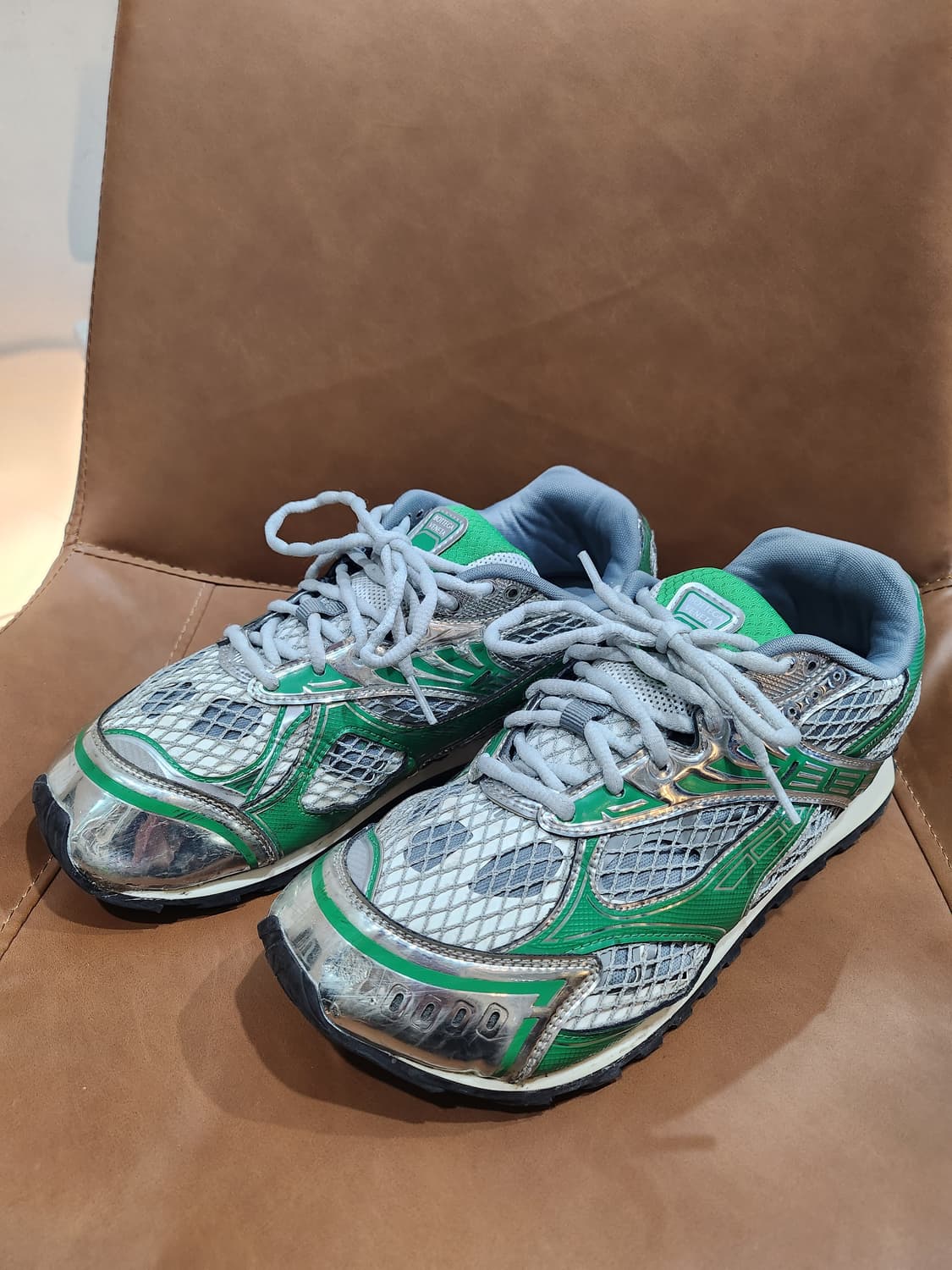 보테가베네타 오르빗 스니커즈 그린 44 정품 상품이미지2