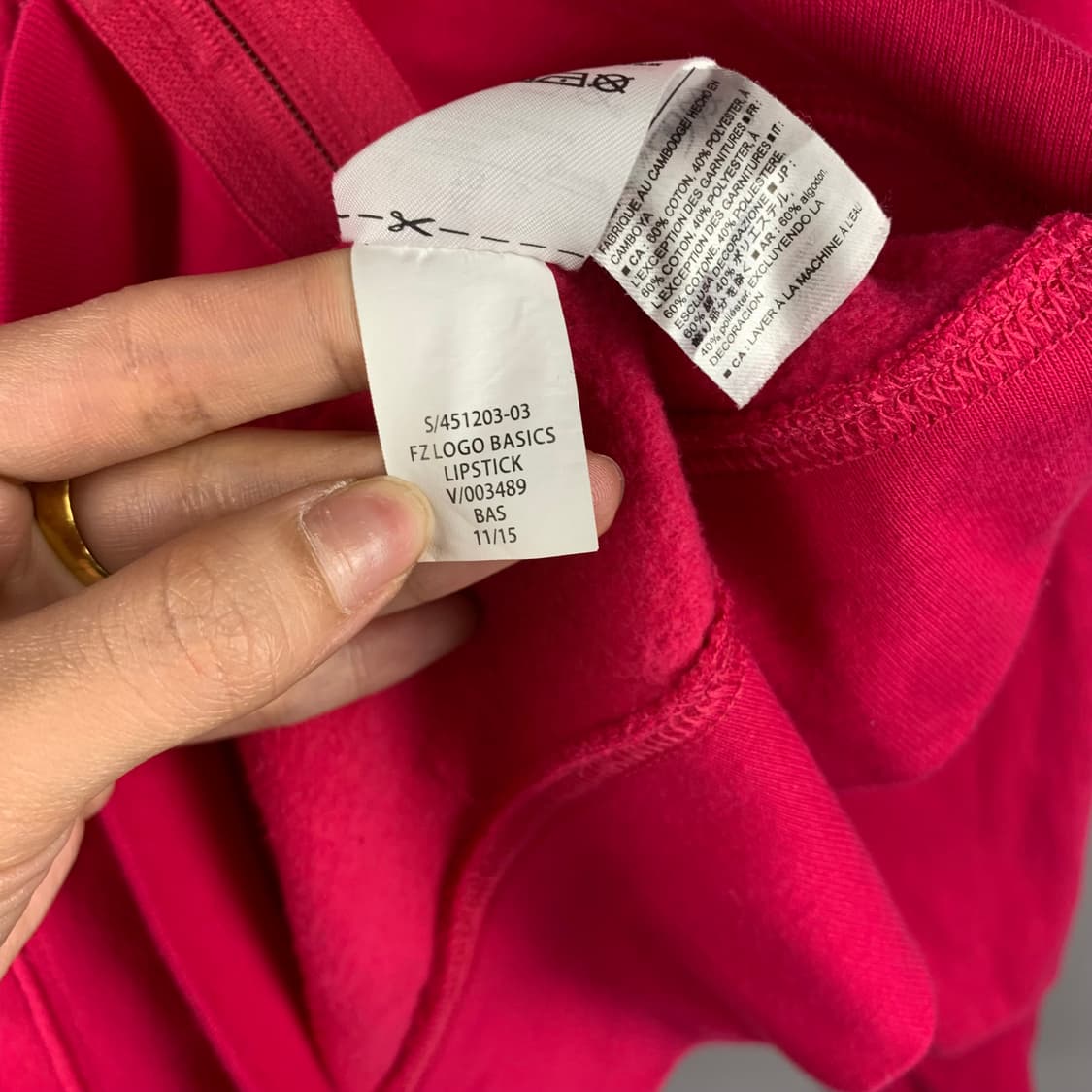 GAP 갭 빅로고 핑크 후드집업 상품이미지5