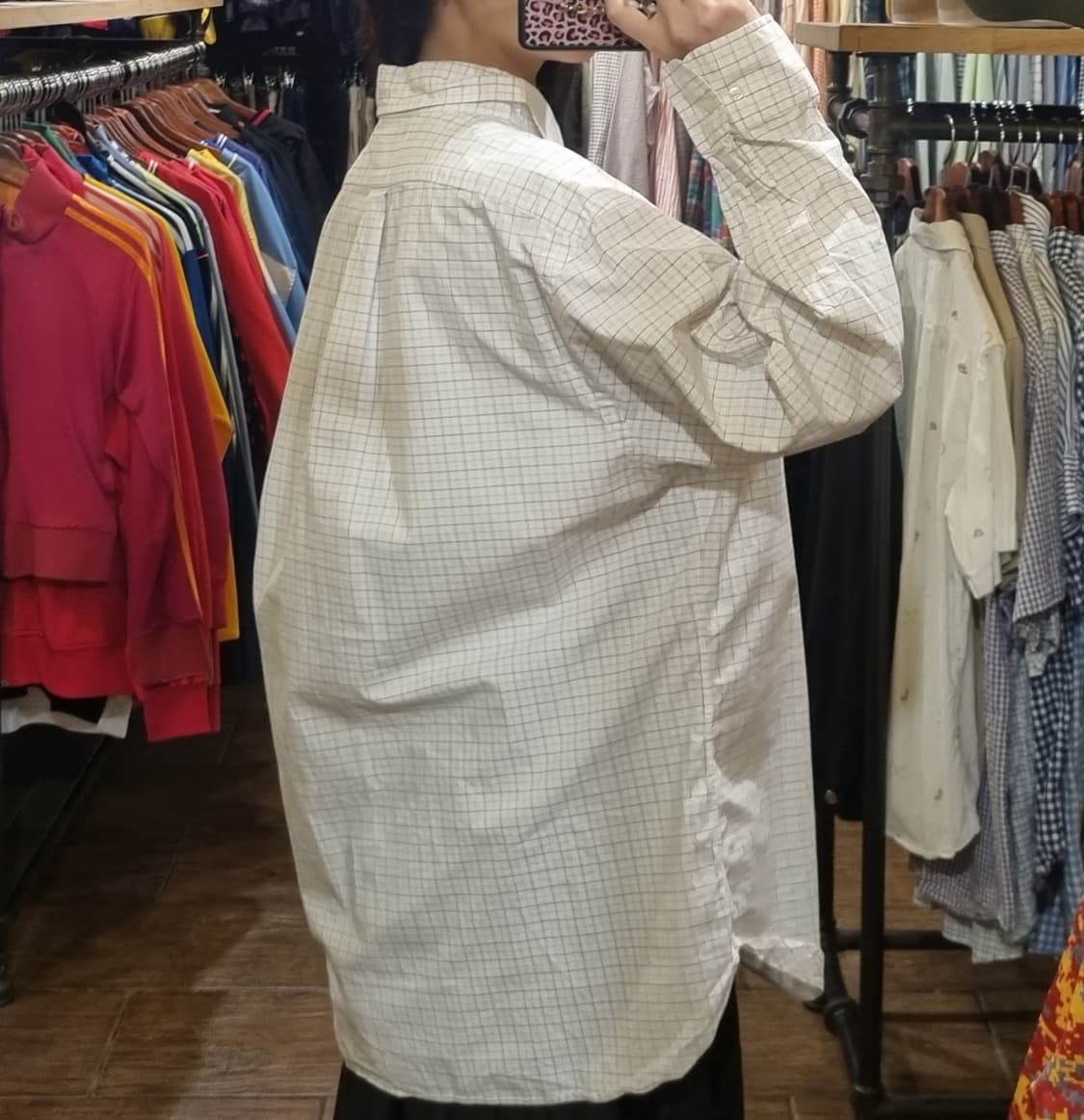 [Hi] polo 폴로 체크 긴팔셔츠 화이트 상품이미지5