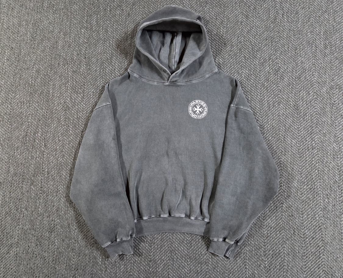 펀치드렁크파티즈 피그먼트 워싱 후드 스웨트셔츠 상품이미지1