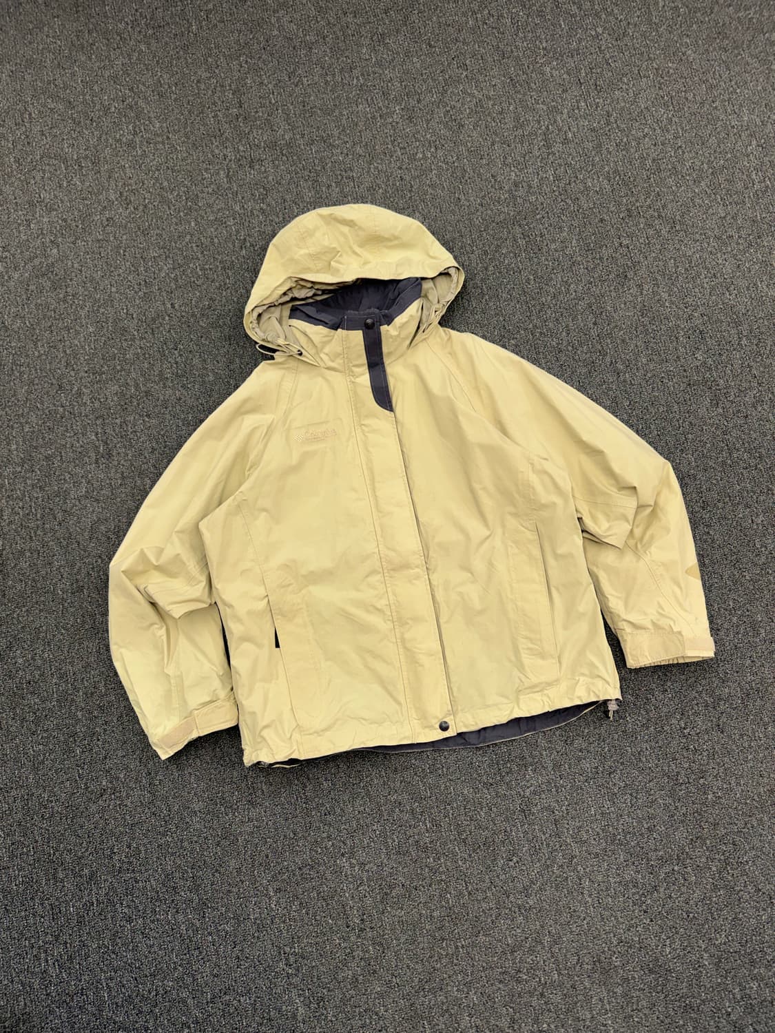XL)콜롬비아 빈티지 올드스쿨 베이지 바람막이 트랙자켓 상품이미지2