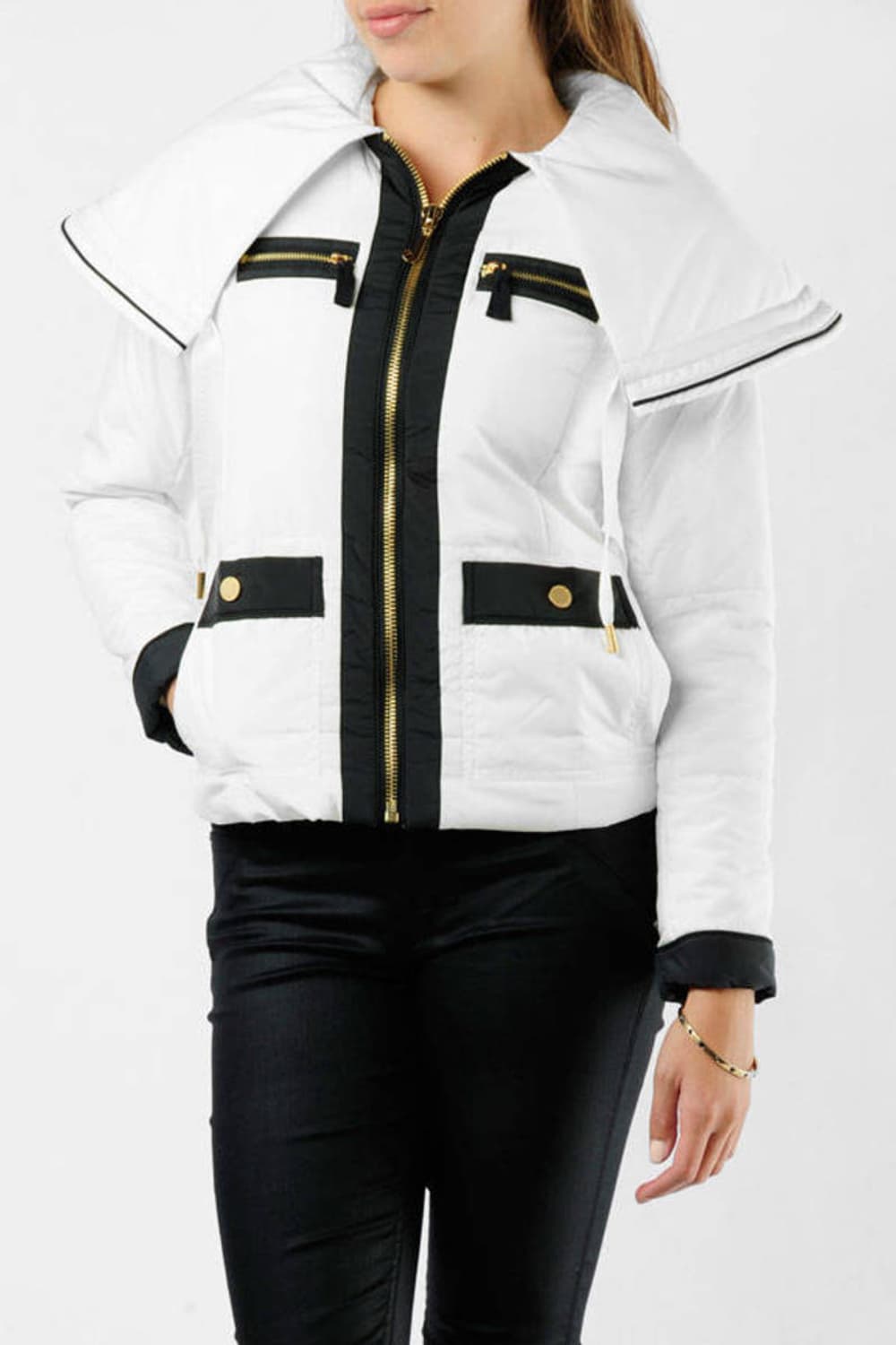 급처상태양호!쥬시꾸뛰르 세일러카라 빅카라 귀요미 패딩 점퍼 자켓 아우터 상품이미지1