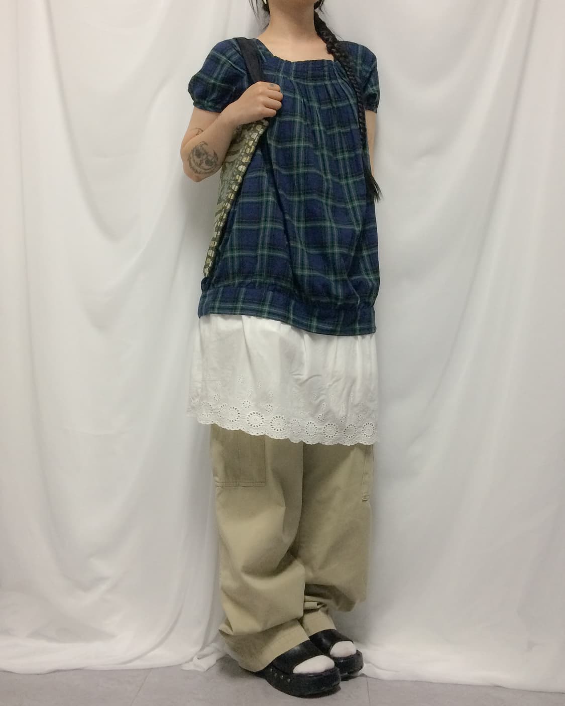 check pattern blouse 상품이미지5