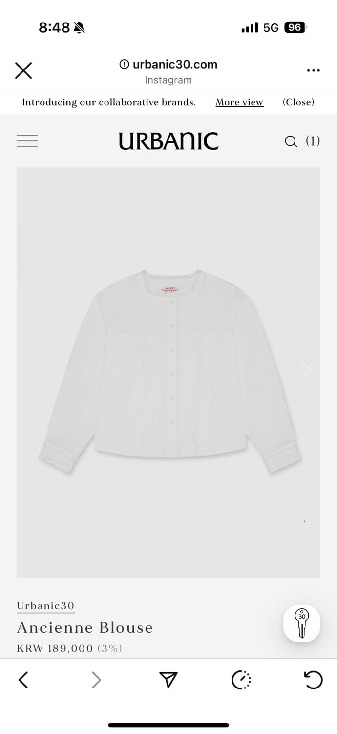 얼바닉30 ancienne 블라우스  상품이미지1