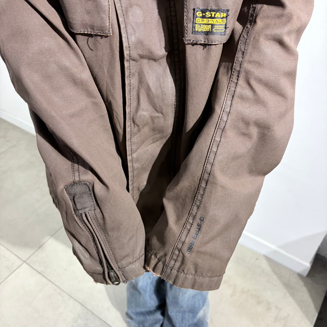 G-star raw 지스타로우 브라운 왁스 워크 자켓 상품이미지3