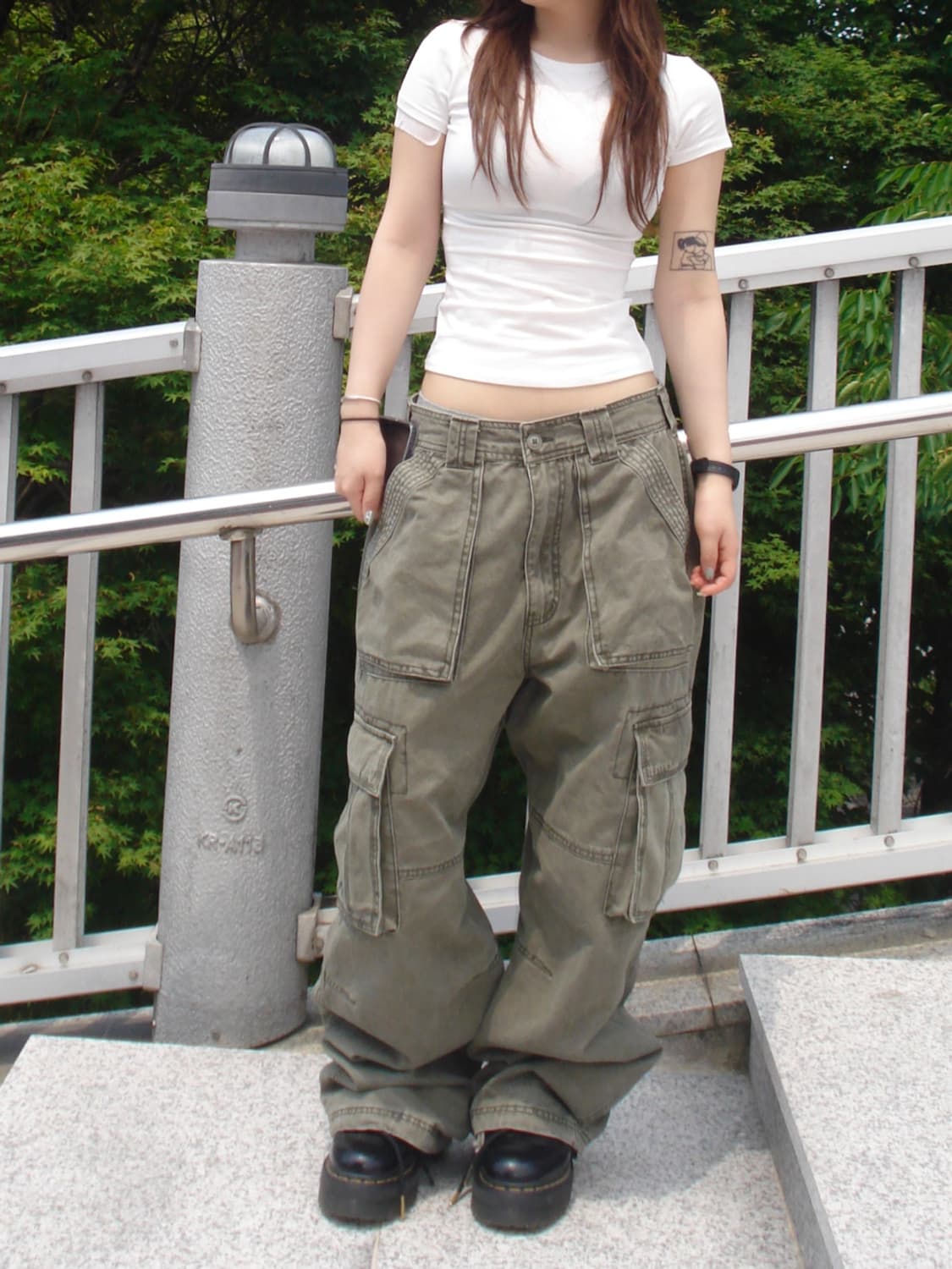 아워캐비넷 카고 와이드 팬츠 (S)(1번 착용) 상품이미지2