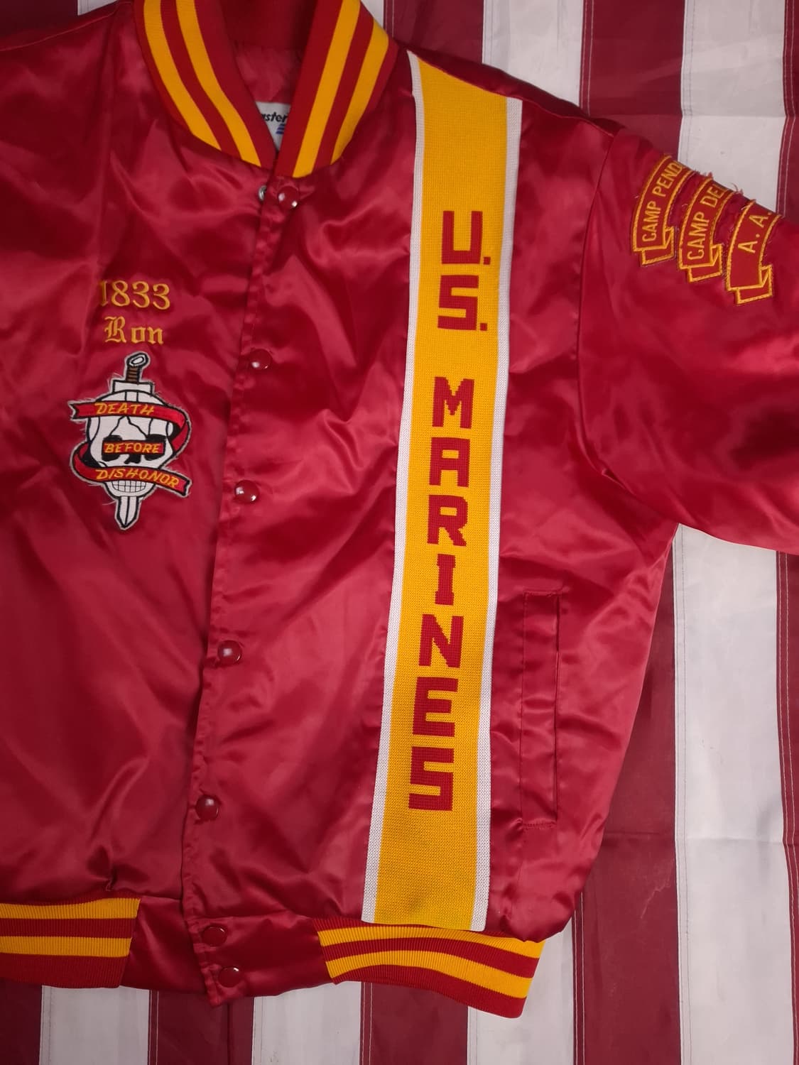 오리지날 미국제조 미해병대 나일론 바시티점퍼 상품이미지4