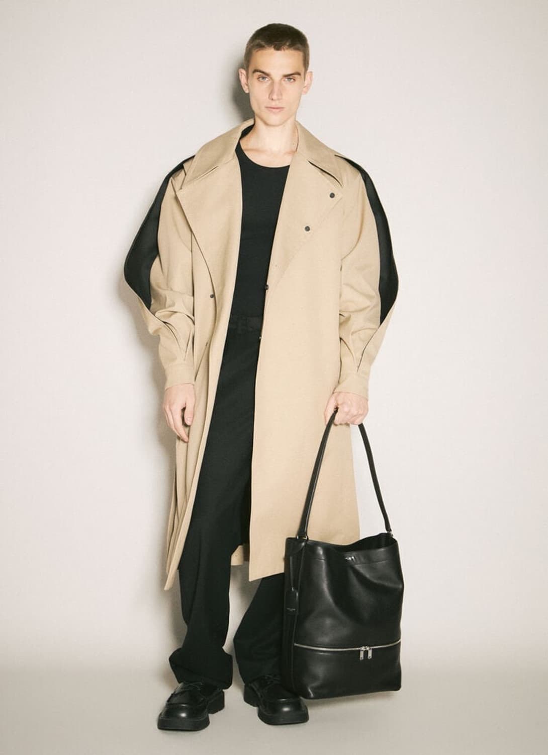 생로랑 레더 호보 토트 백 새상품 상품이미지3