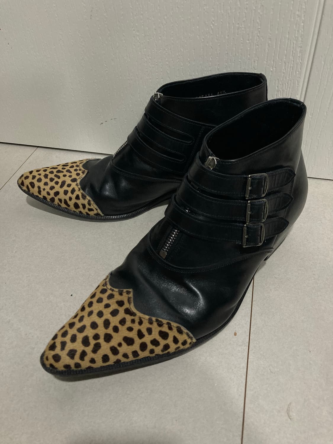 14ss 지디 생로랑 레오파드 송치 부츠 상품이미지7