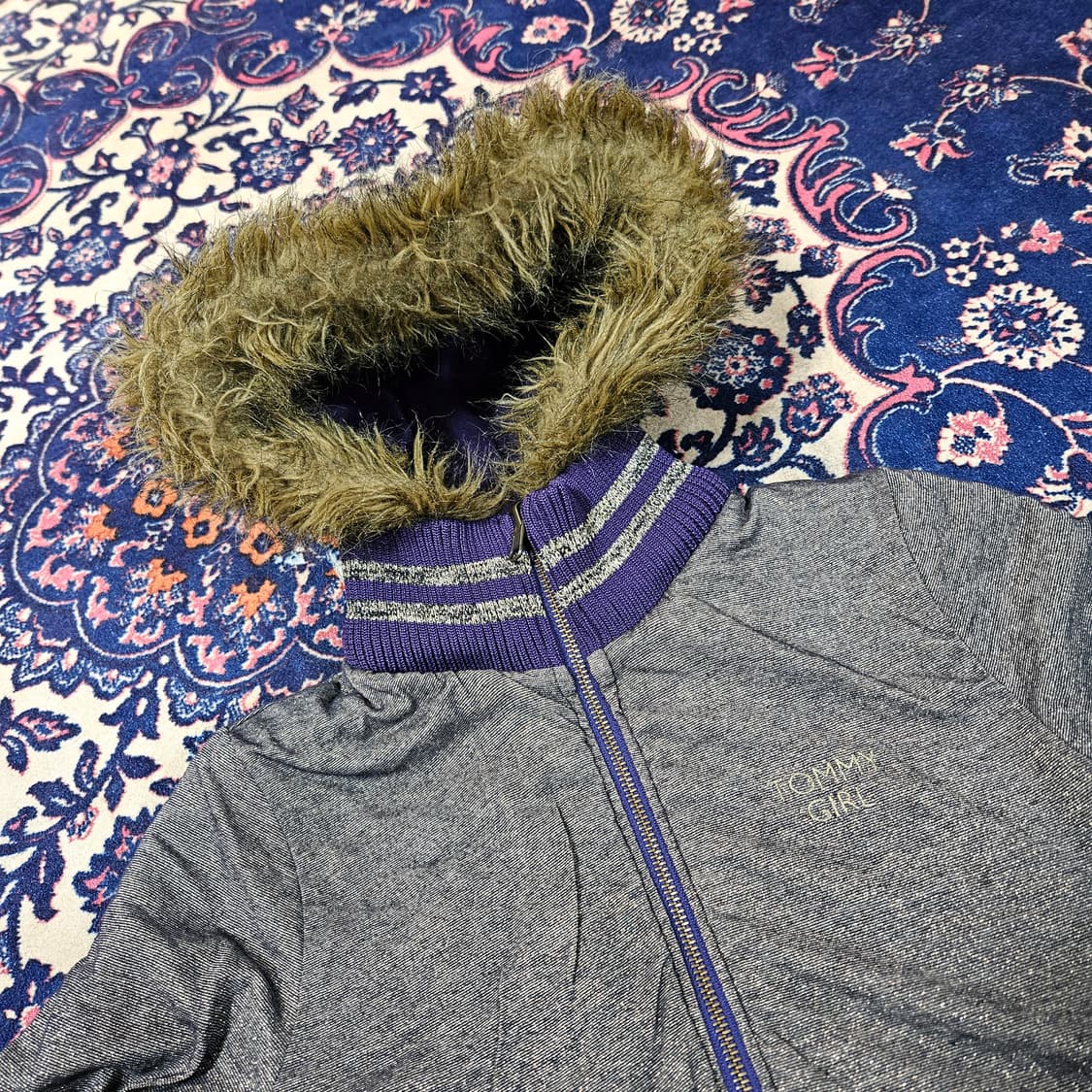 타미걸(Tommy girl) 00's Y2k 리버시블 후드퍼 자켓 S 상품이미지3