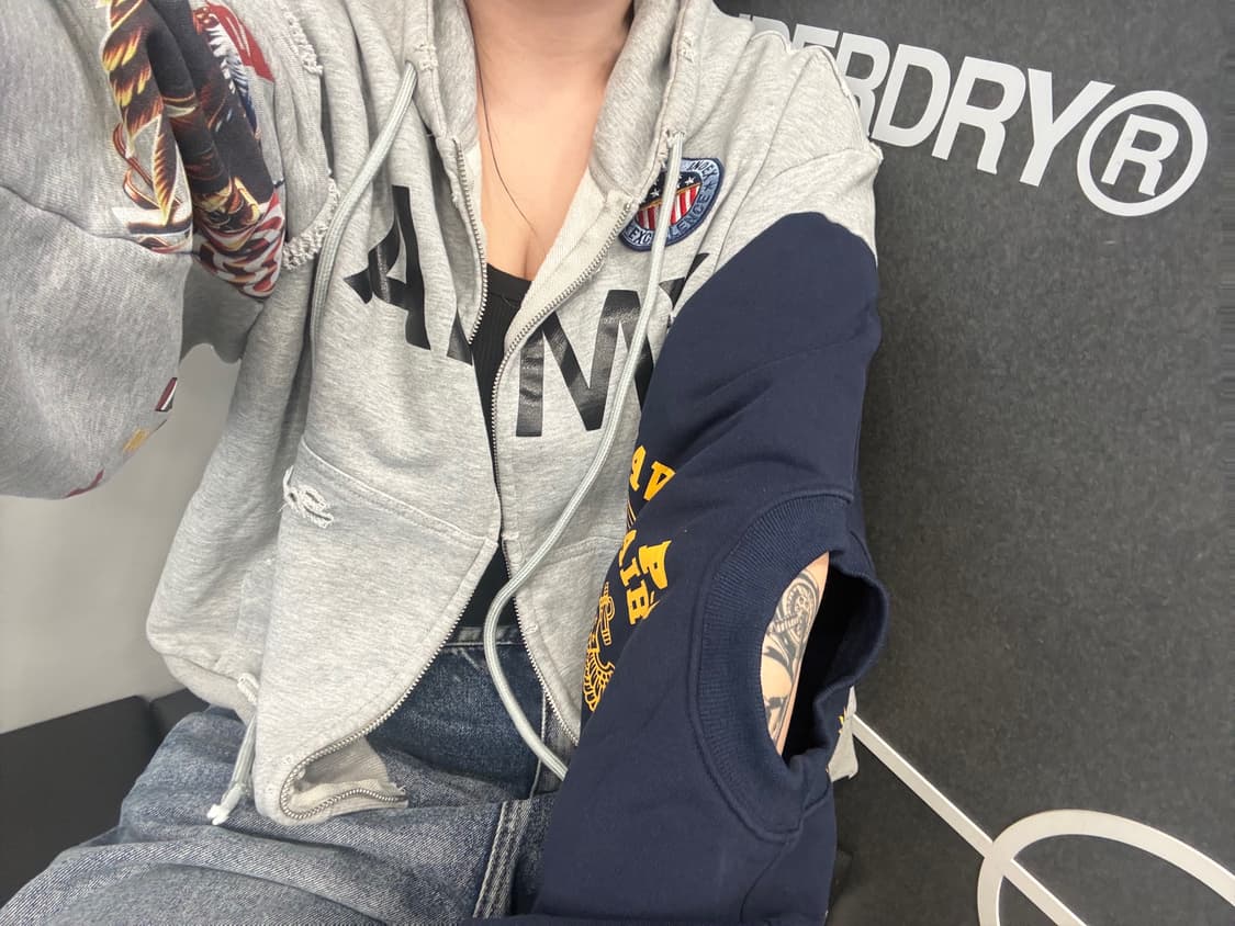 오늘 하루만 할인) 프로토콜 인덱스 리컨스트럭티드 후드집업 멜란지 1 상품이미지2