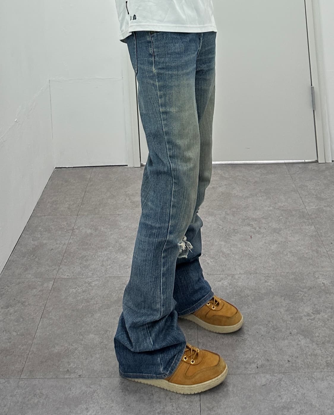 Vintage wow jeans destroyed flare denim  상품이미지3
