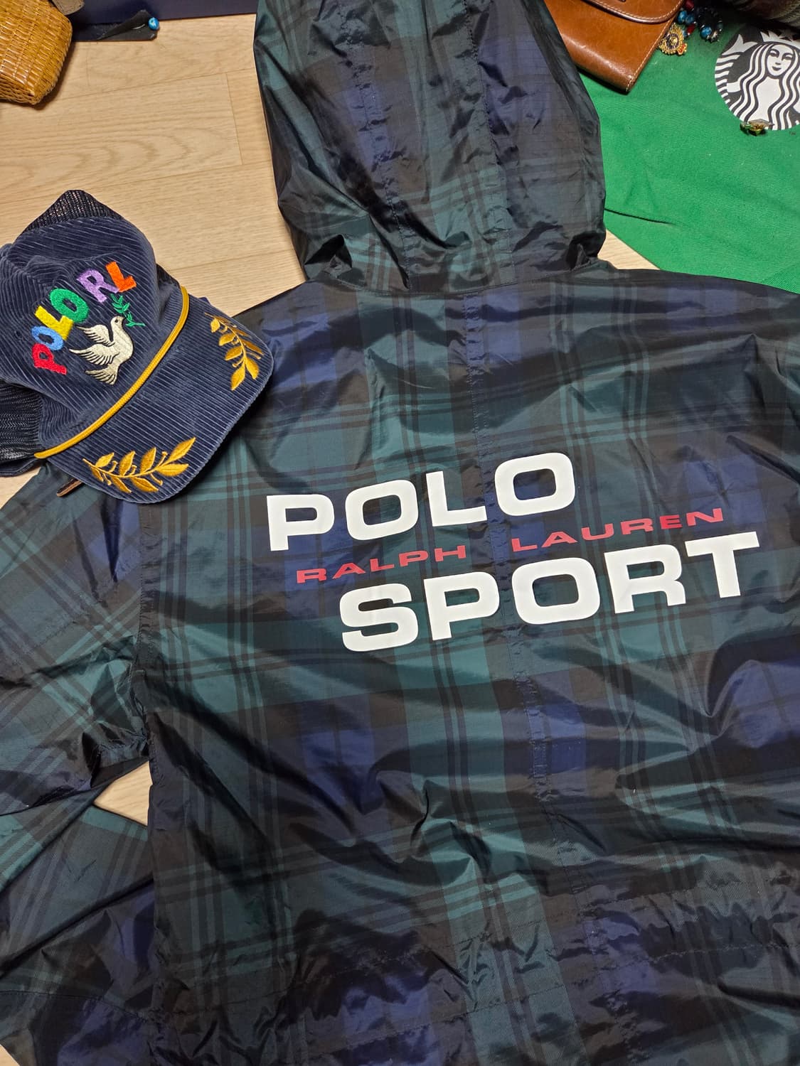 (새상품)POLO SPORT 체크 코트 코치 자켓 점퍼 성조기 상품이미지6