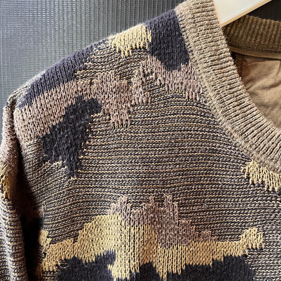 아카이브 폴로 랄프로렌 멀티 스트럭쳐 자카드 코튼/실크 카모 헨리넥 상품이미지4