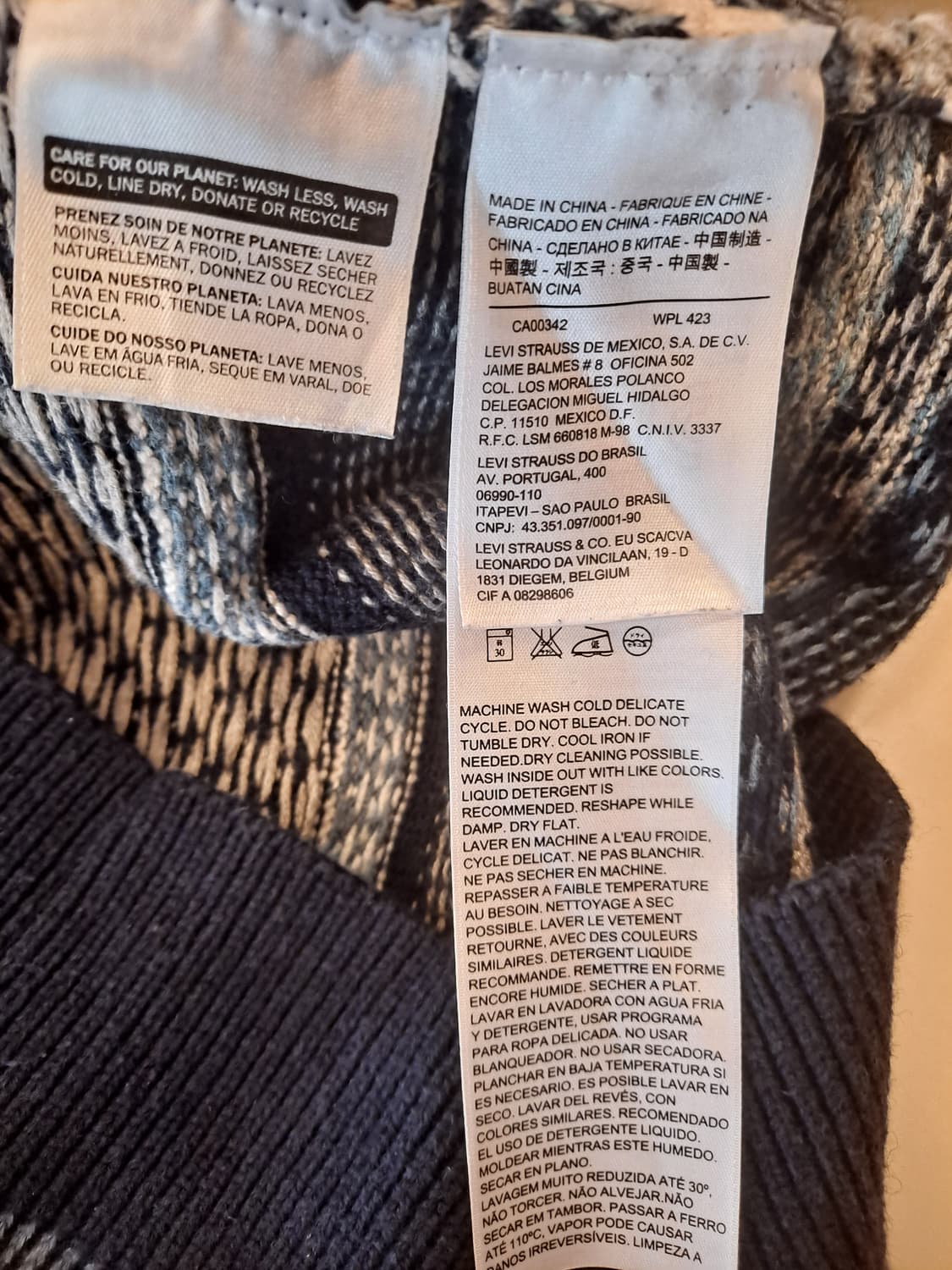 리바이스 노르딕패턴 니트 L 상품이미지4