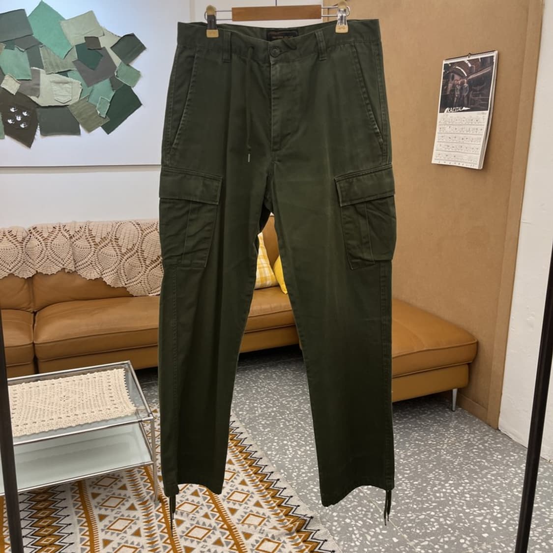 유니폼브릿지 빈티지 트러커 말차카키 워크 카고팬츠 M C10762 상품이미지3
