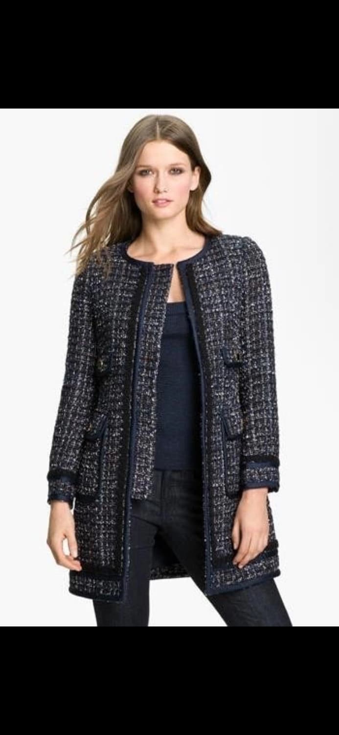 토리버치 트위드 코트 자켓 네이비 55 상품이미지1