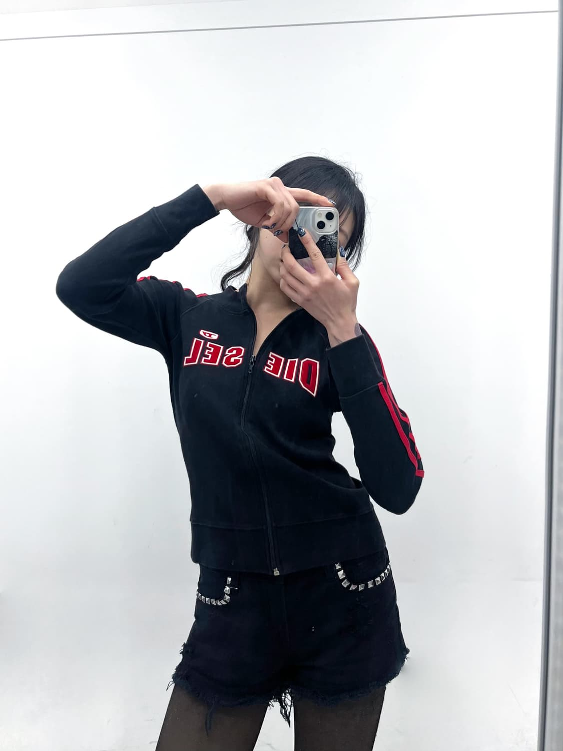 DIESEL 로고 패치 집업 자켓 상품이미지1