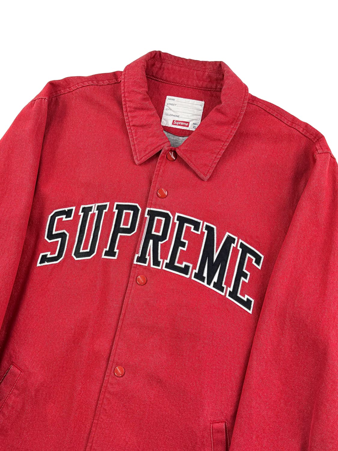 슈프림 데님 코치 자켓 레드 상품이미지2