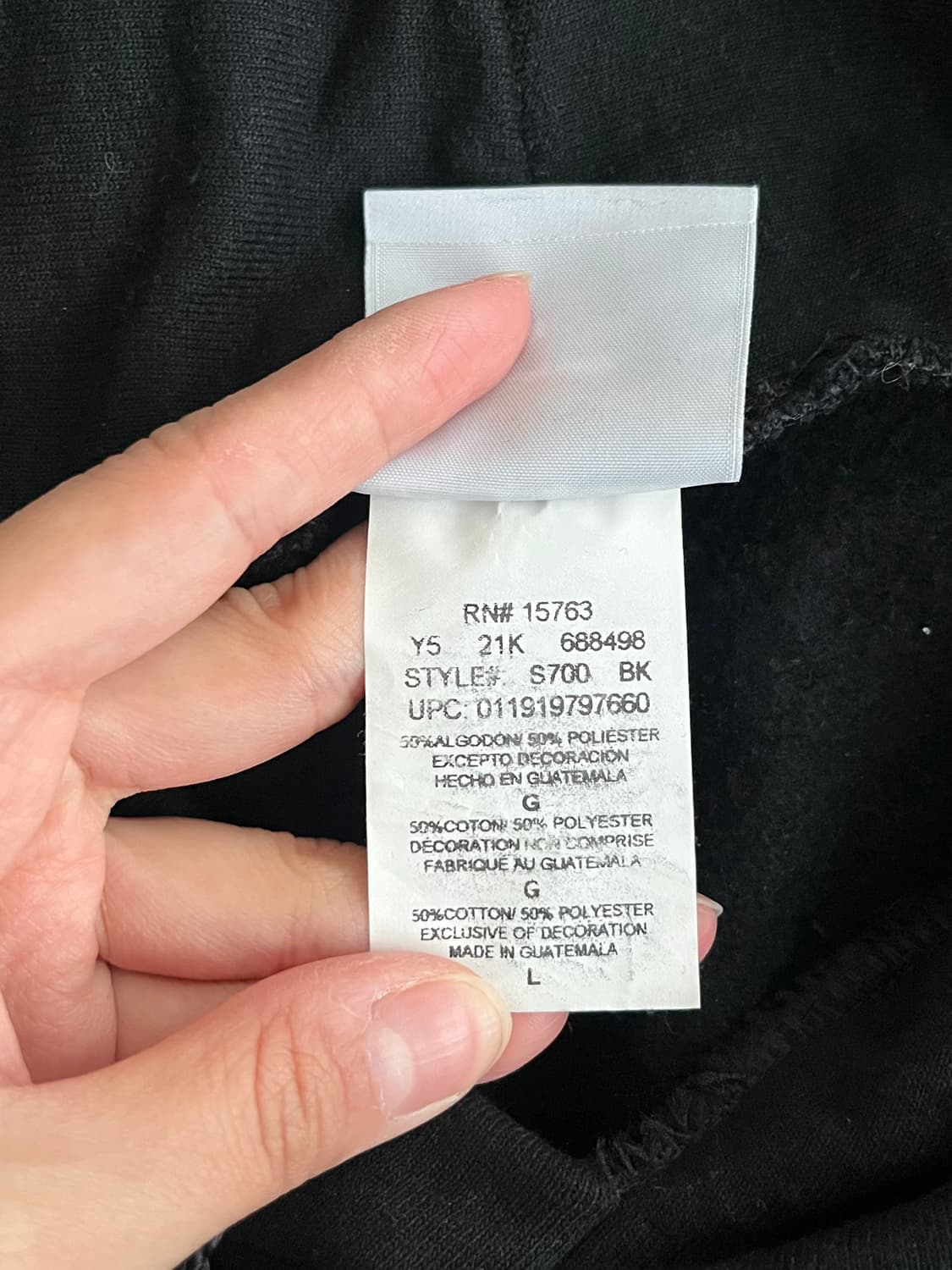 L) 챔피온 기모 후드 티셔츠 블랙 상품이미지5