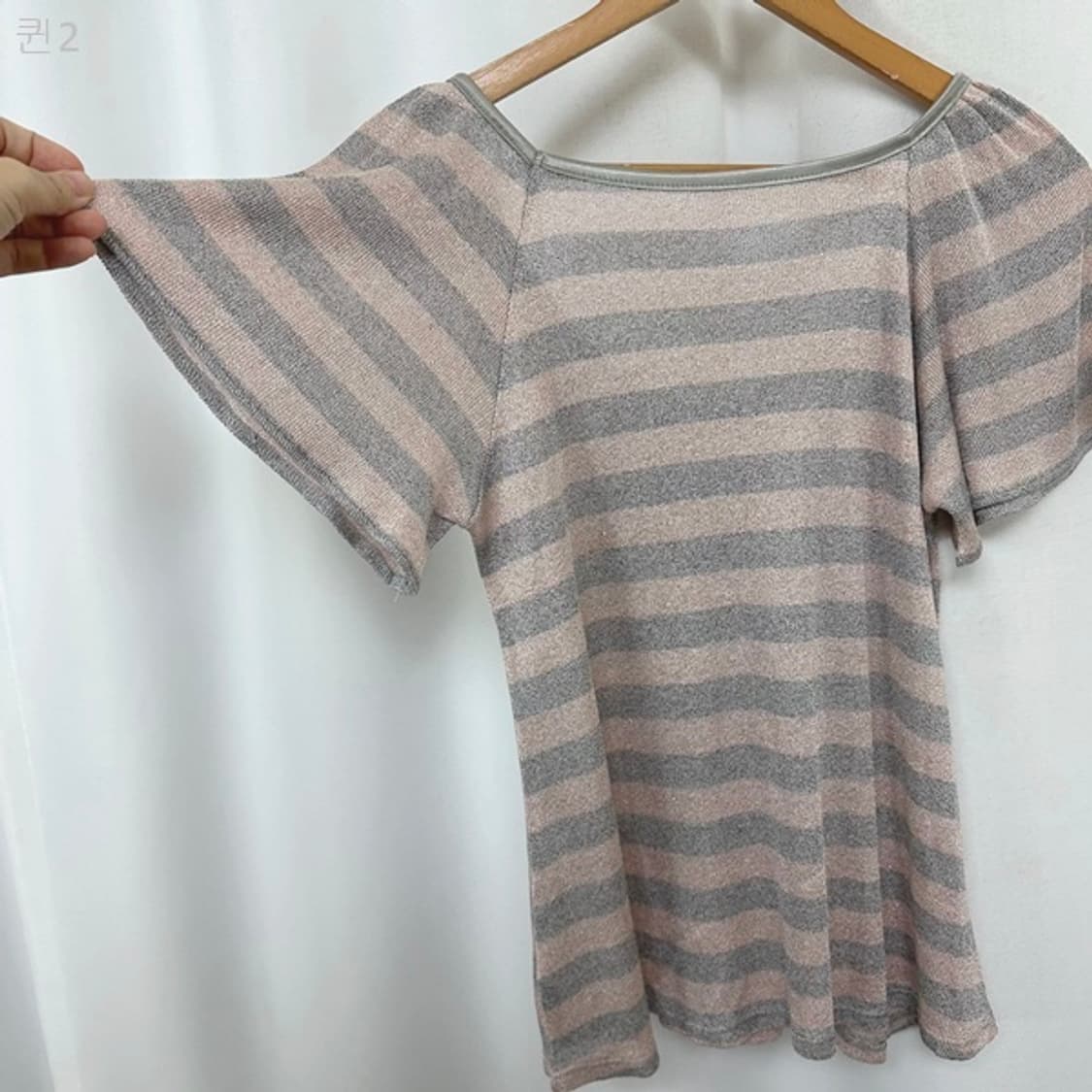 CERIS 일본수입 여자 니트 반팔티 S 상품이미지8