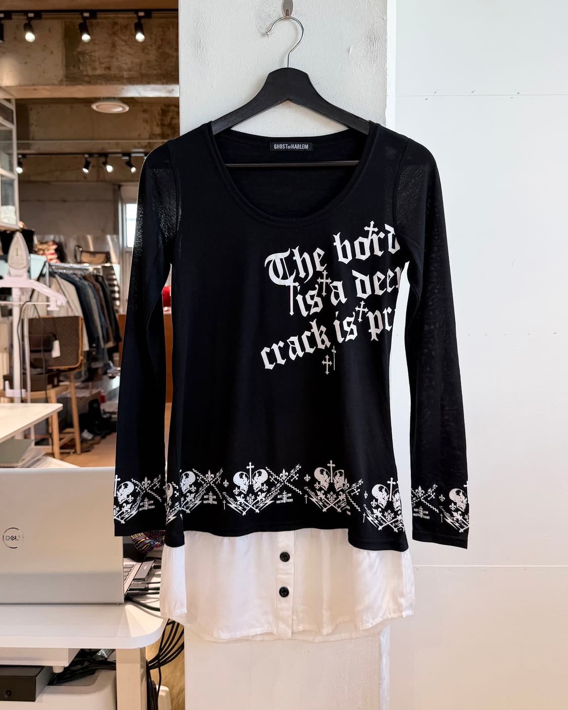 고스트 오브 할렘 블랙 레이어드 롱슬리브  상품이미지2