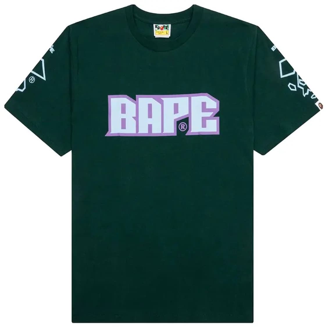 Bape 베이프 풋볼 티셔츠 그린 XL 상품이미지1