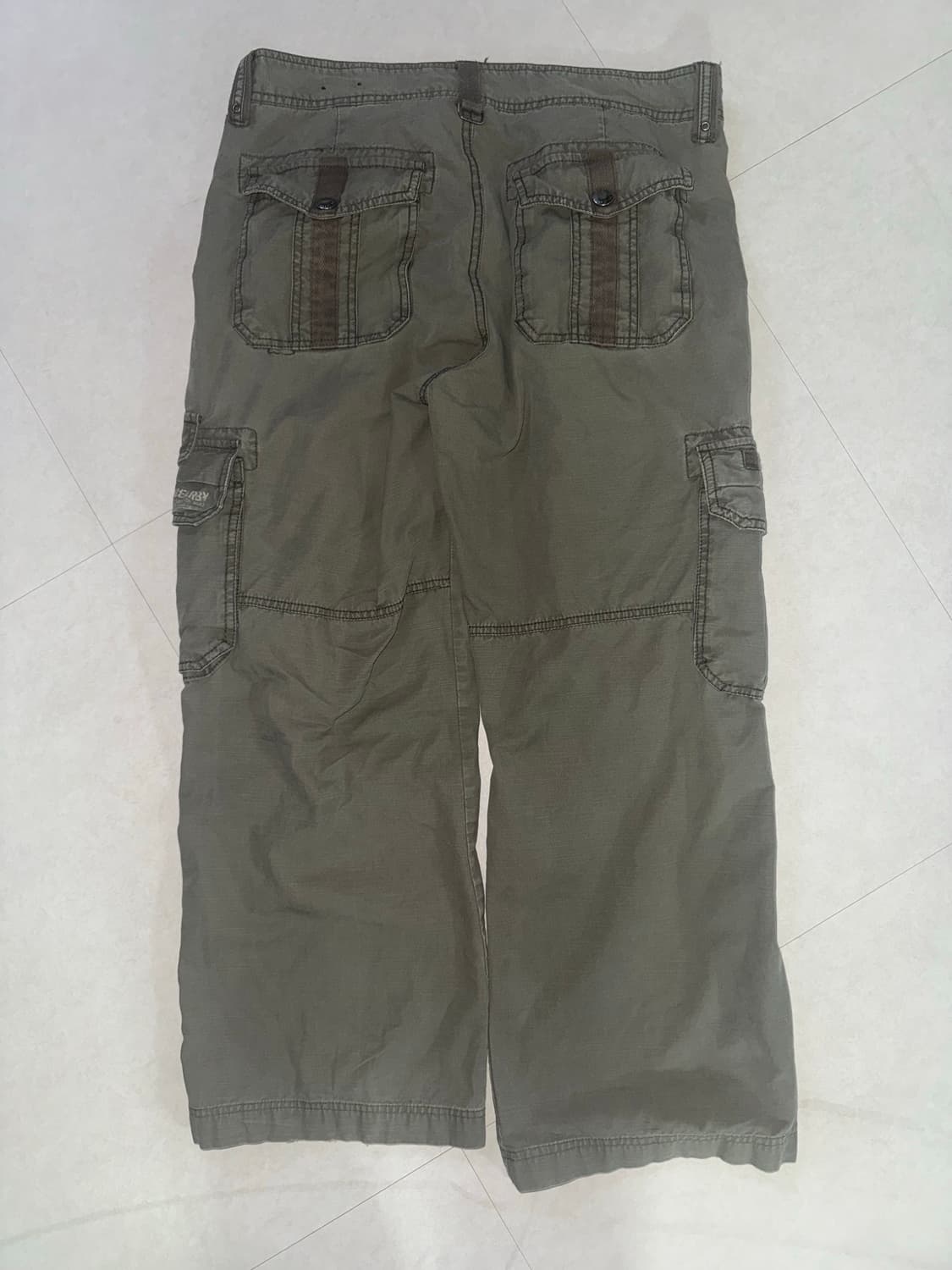 카키 포켓 카고 바지 상품이미지2