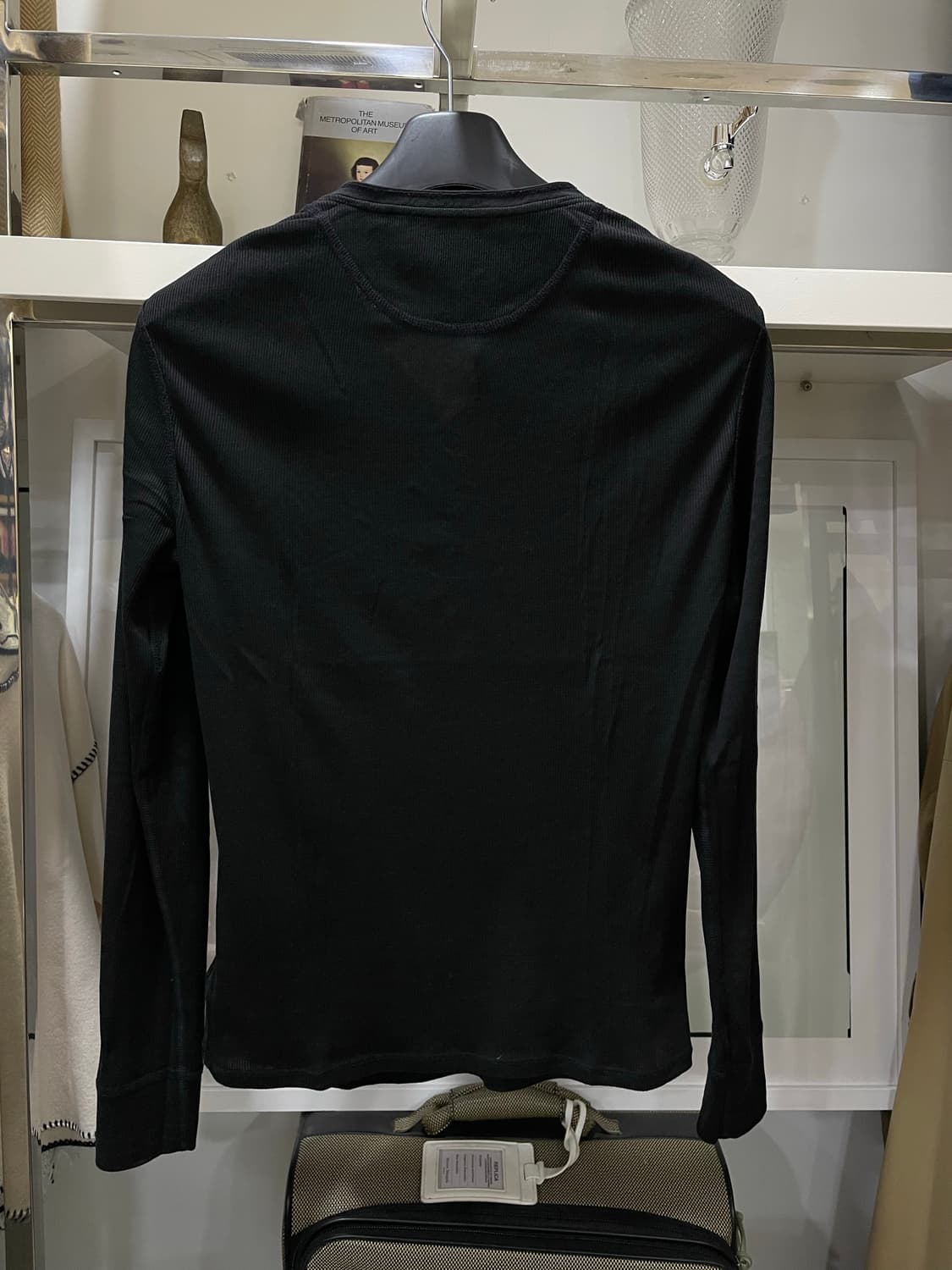 폴로랄프로렌(블랙라벨)/블랙 헨리넥 긴팔티 상품이미지2