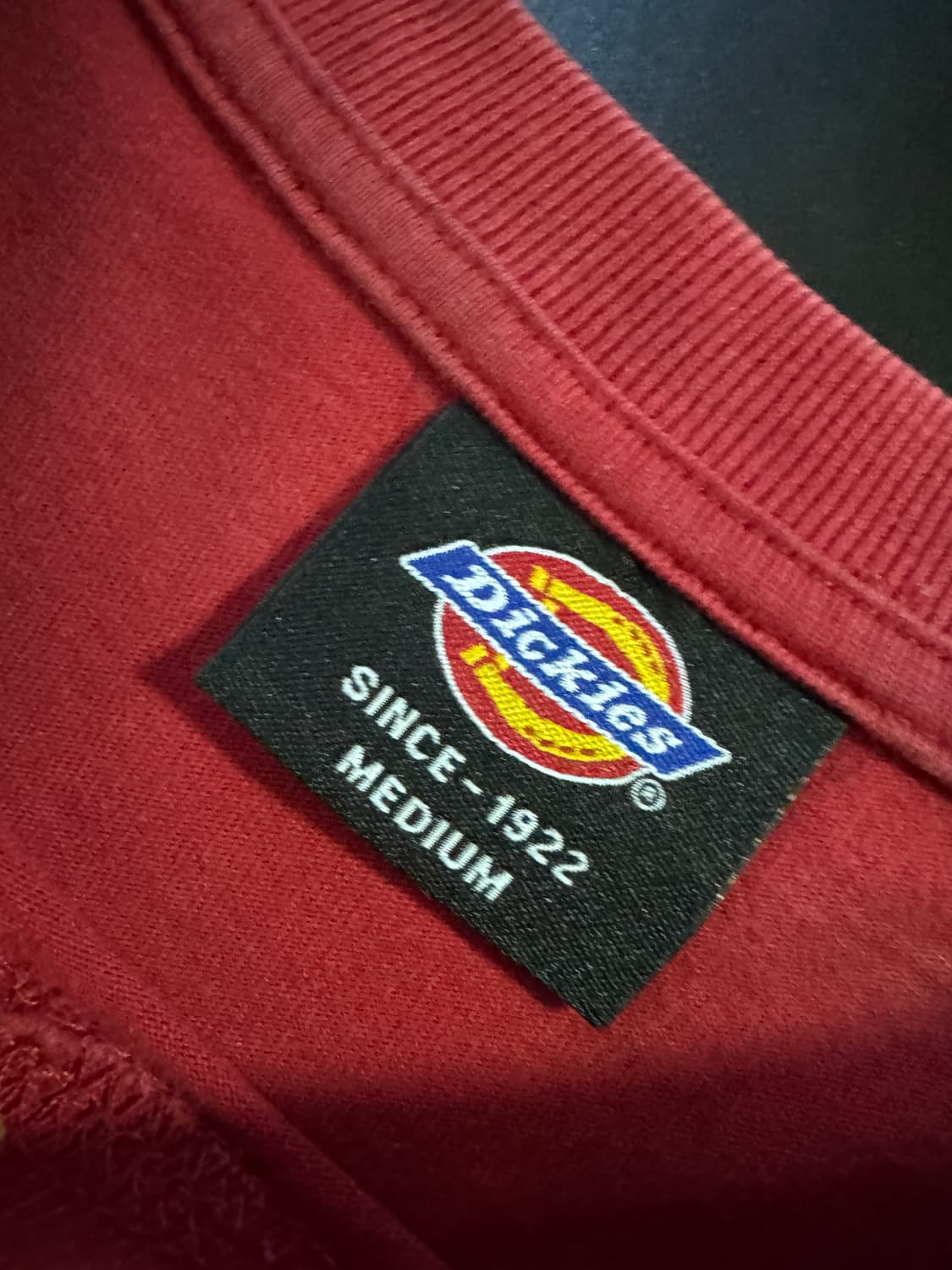 디키즈 Dickies 오리지널 로고 반팔 티셔츠 M 레드 상품이미지3