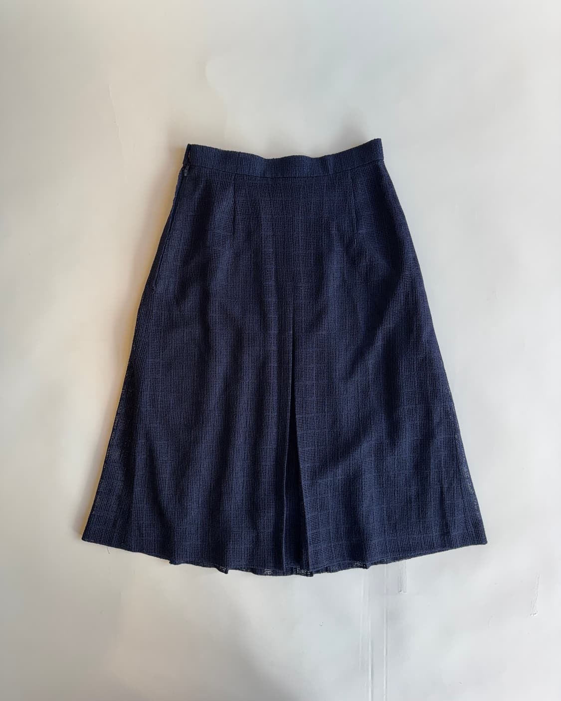 Navy Mesh Pleated Skirt 상품이미지2