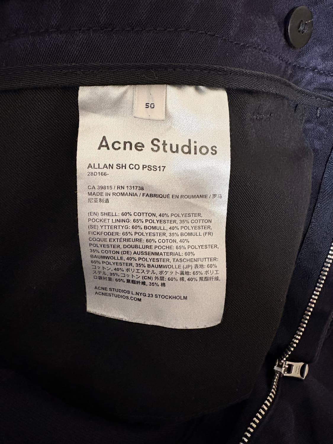 Acne Studios ALLAN Shorts 50 상품이미지4