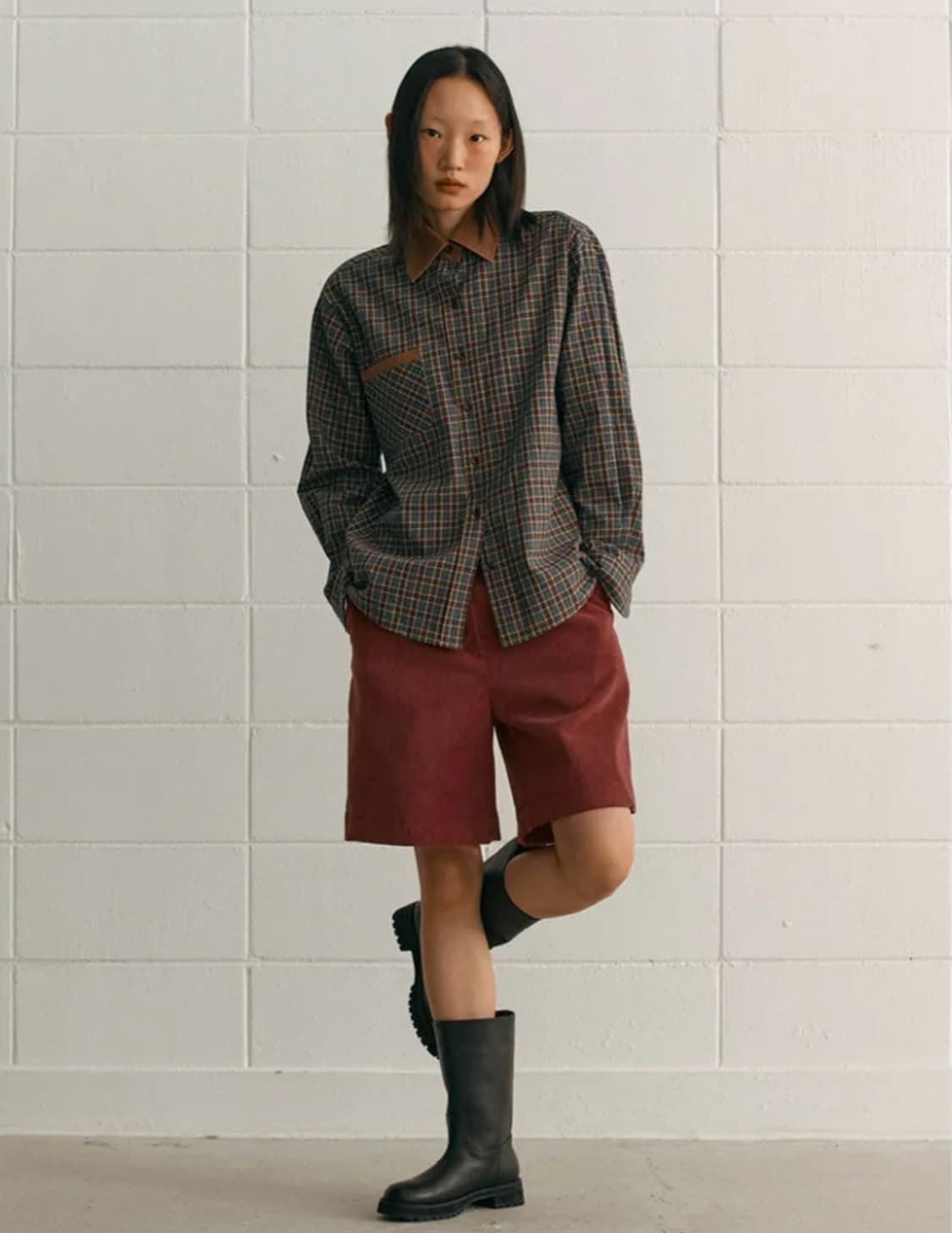시엔느 Fitzroy Check Shirt (Blue) 상품이미지2