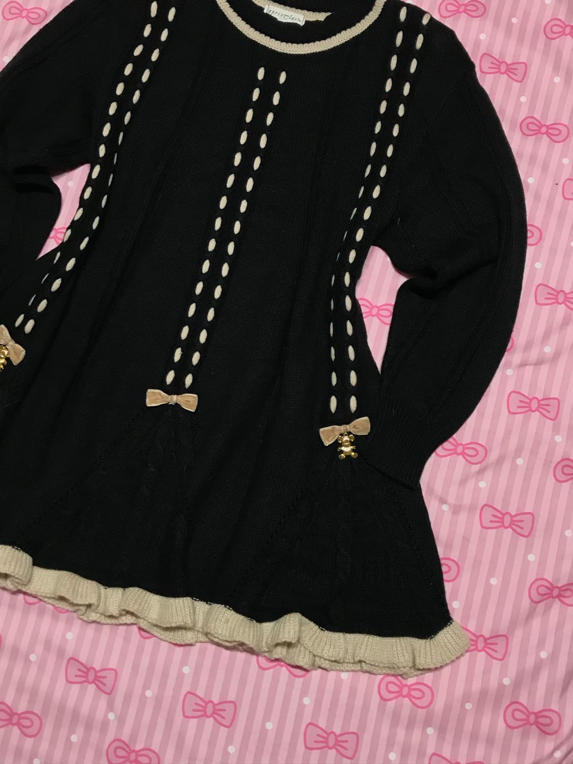 라떼맛 곰돌이 원피스 갸루 핀터레스트 상품이미지3