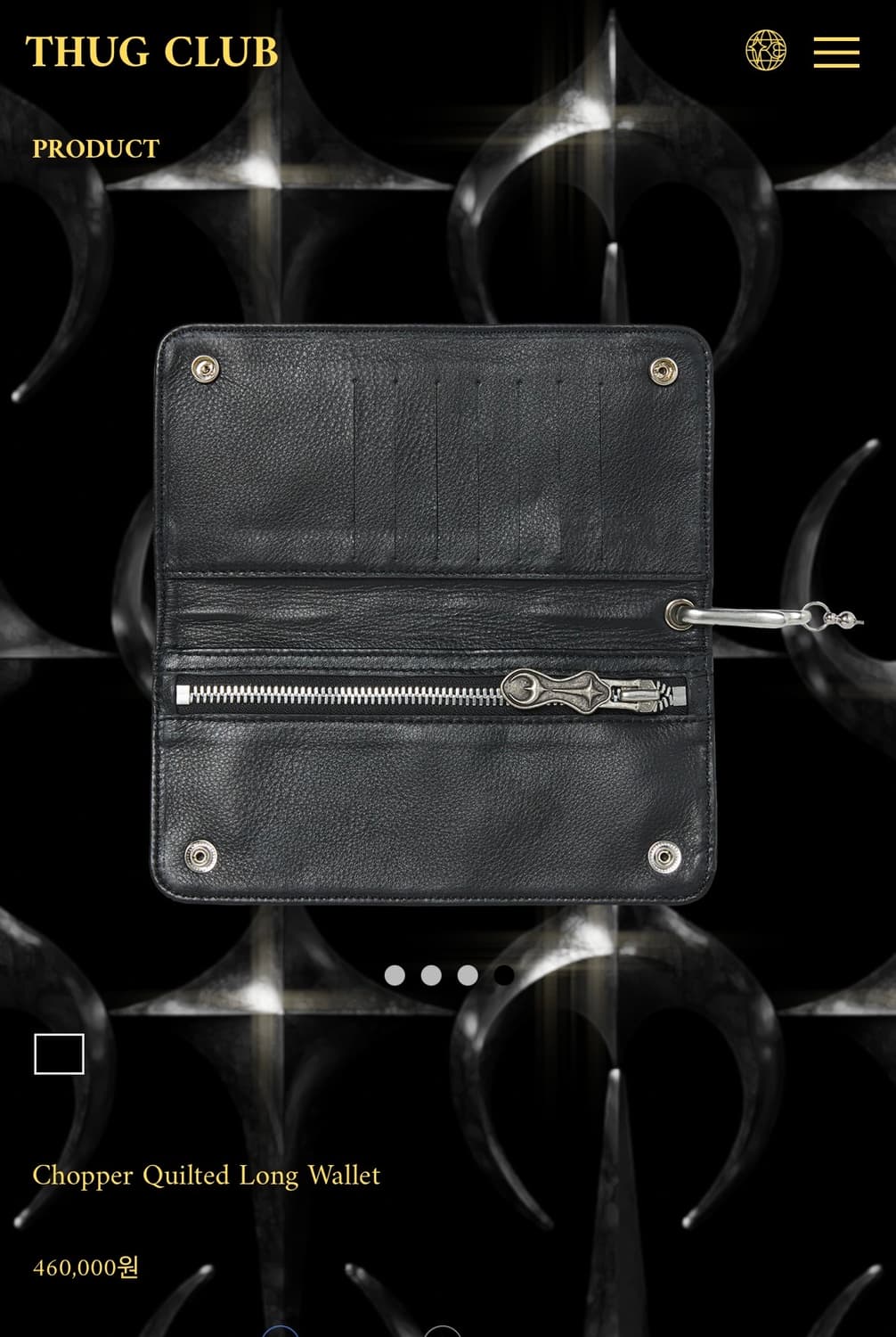 (새상품) 떠그클럽 블랙 퀄티드 장지갑 상품이미지3