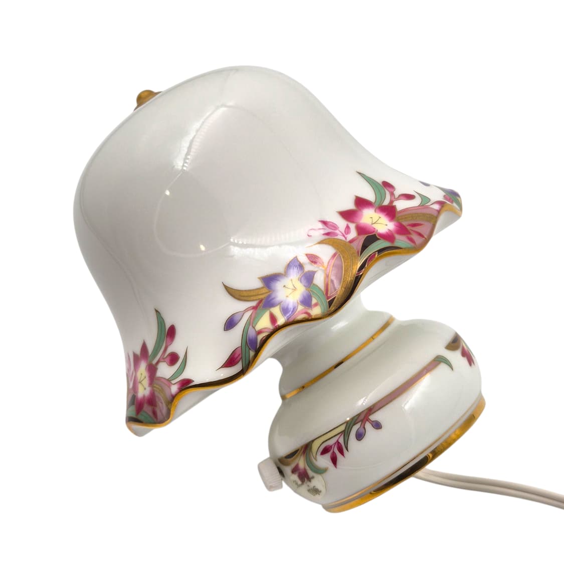 80s 플로랄 머쉬룸 포셀린 탁상 램프 상품이미지5