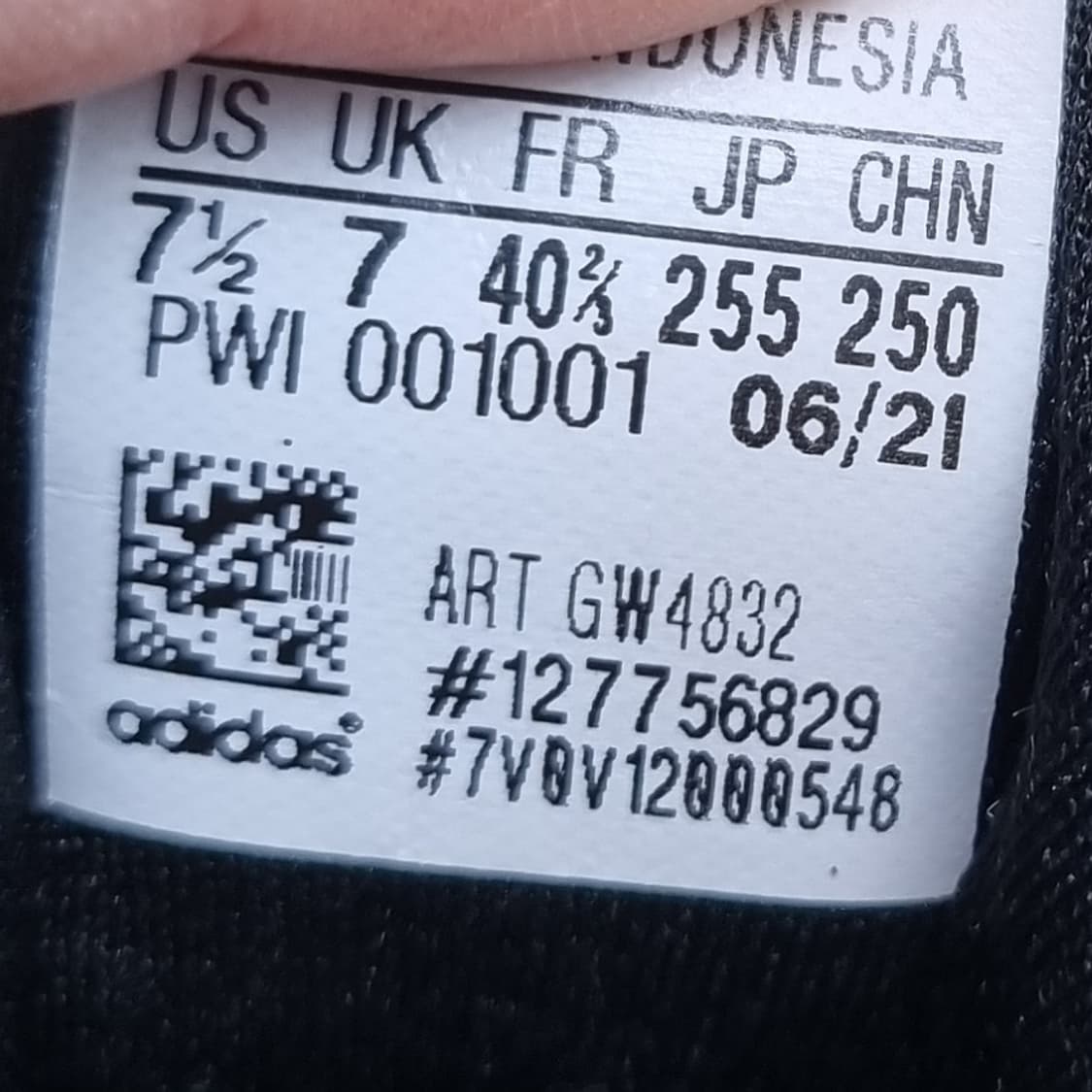 아디다스 퓨어부스트21 검흰 운동화255 상품이미지6