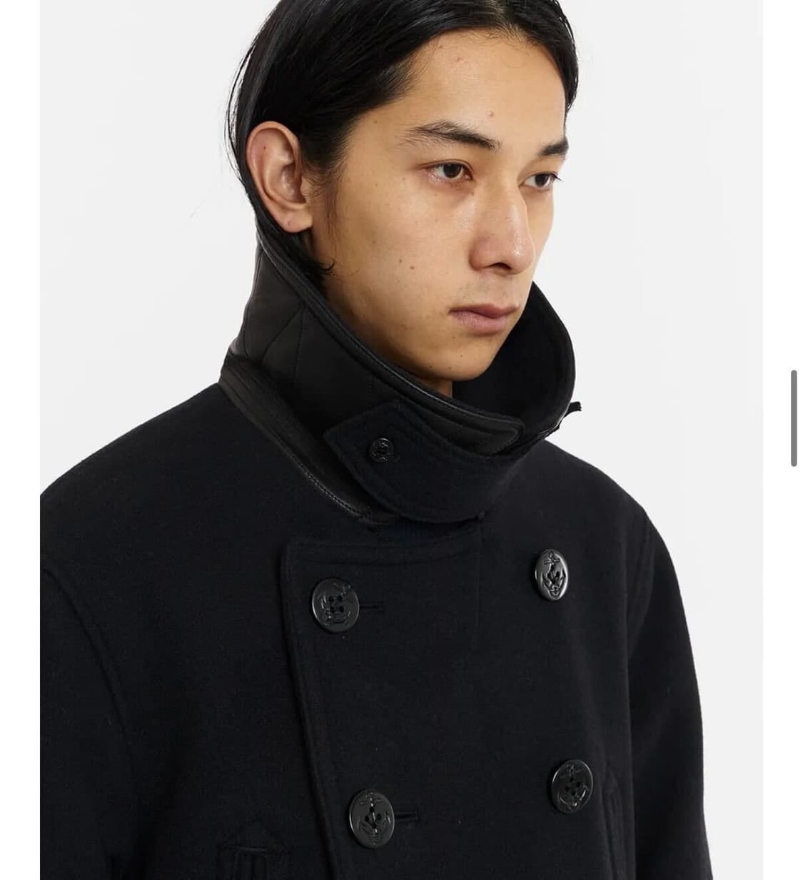 [L]이스트로그 울 피코트 네이비 상품이미지4