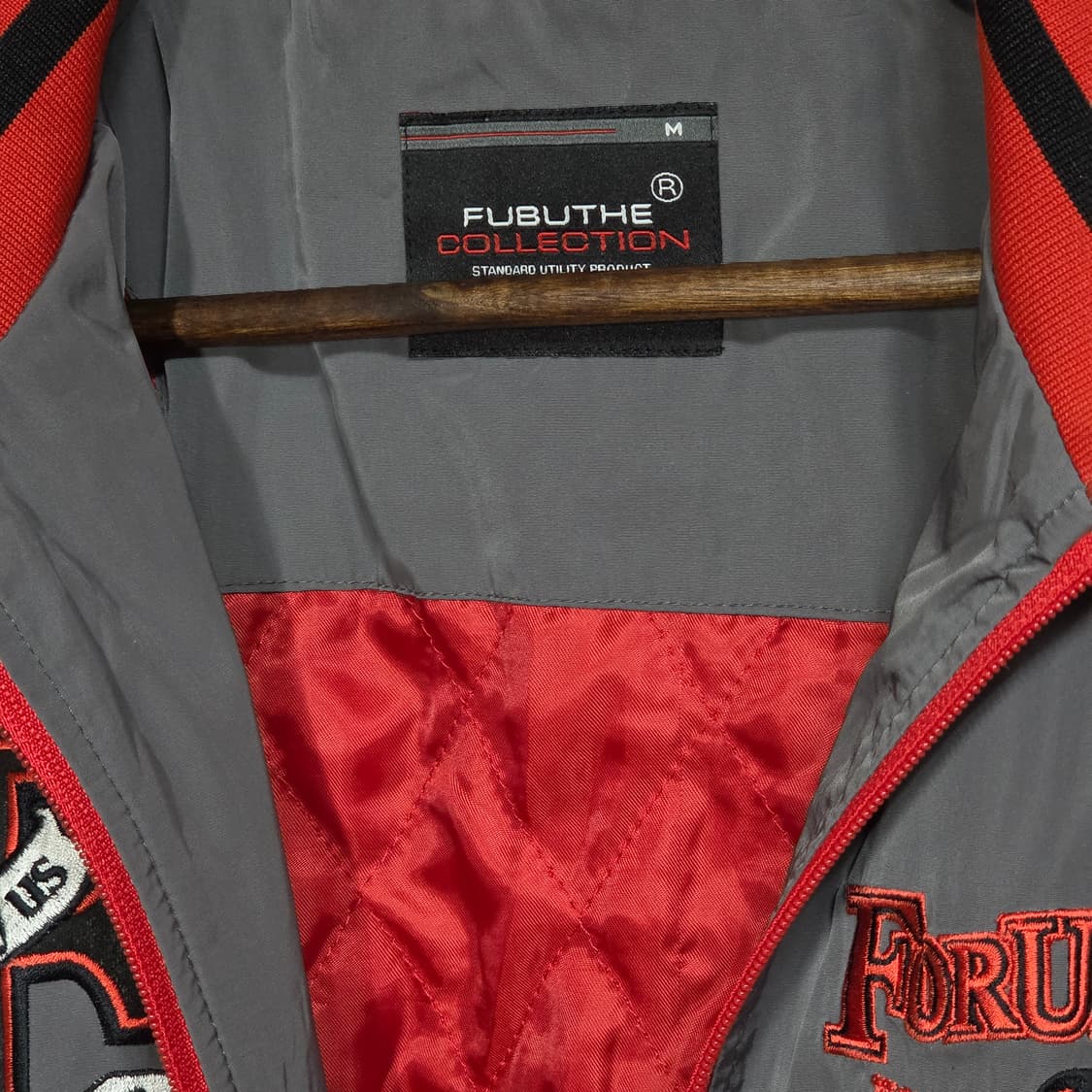 후부 자수 패치 누빔 바람막이 바시티 자켓 상품이미지9