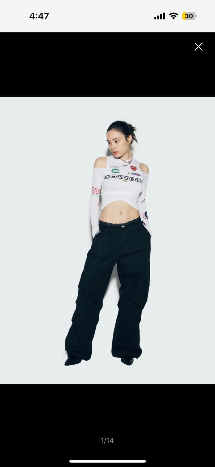 새상품!) 에즈이프캘리 카고팬츠 블랙 상품이미지1