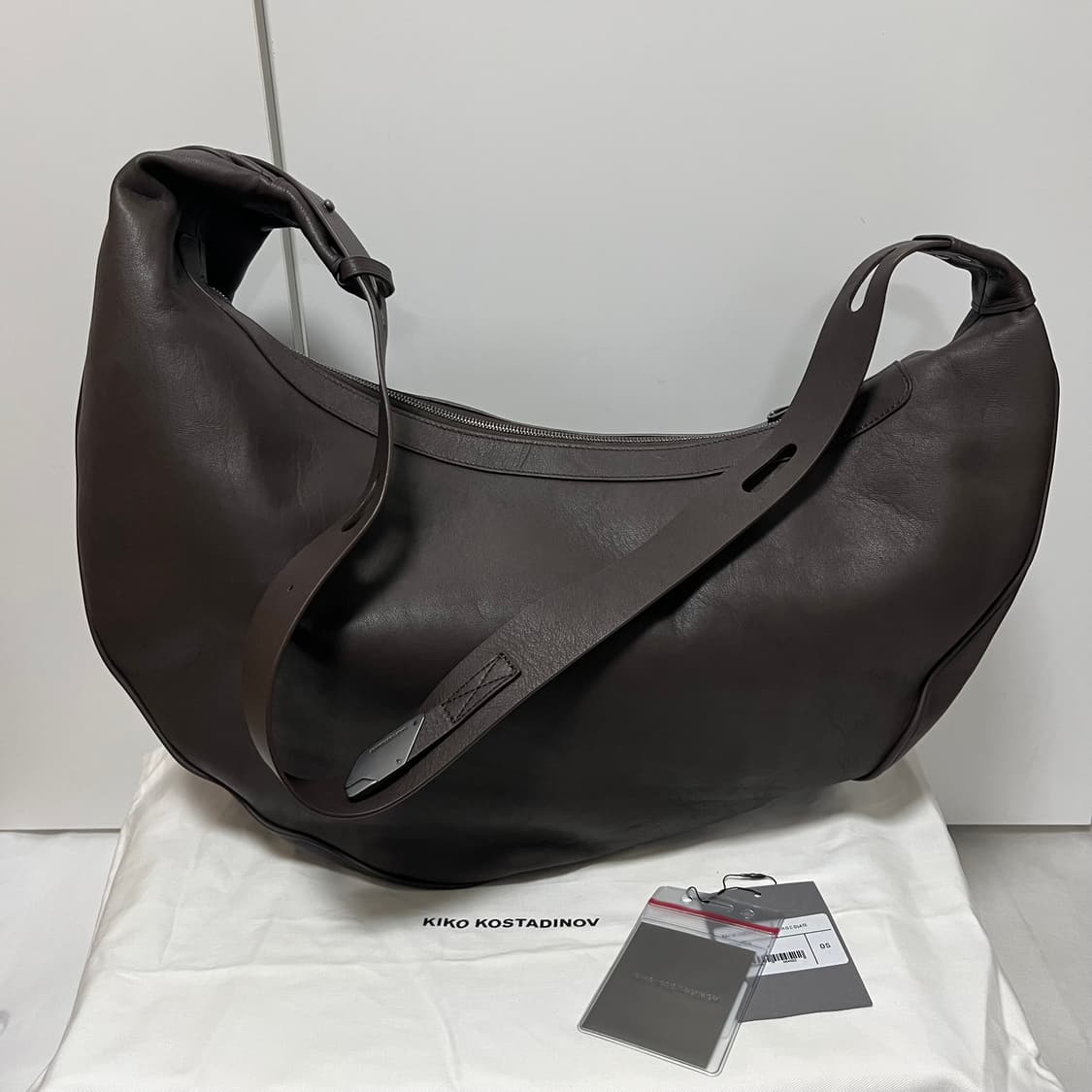 키코 코스타디노브 25fw MORAVIA 레더 백/초콜렛 상품이미지3