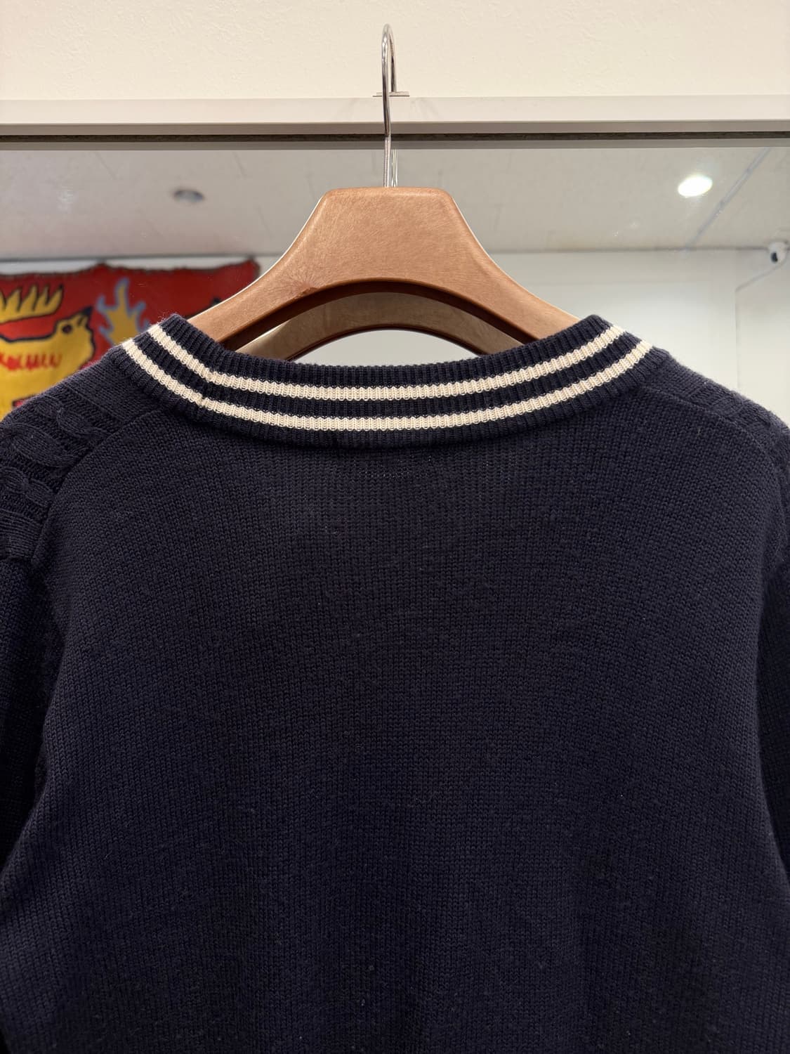 Vtg 빈티지 울 스트라이프 가디건 (made in Japan) 상품이미지6