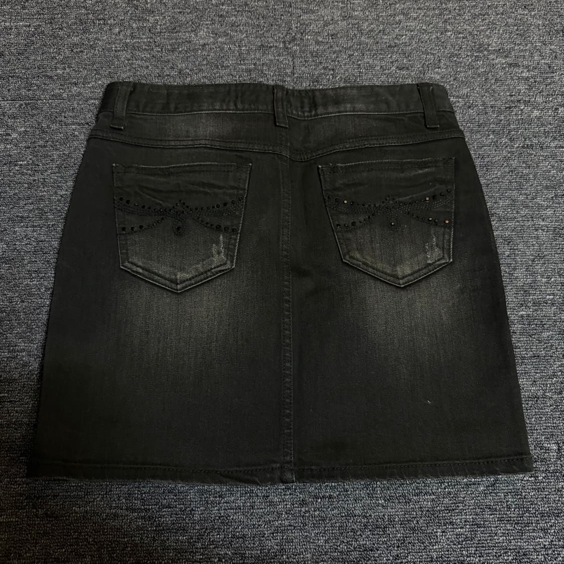 와이즈걸 빈티지 펑크 흑청 미니스커트 상품이미지2