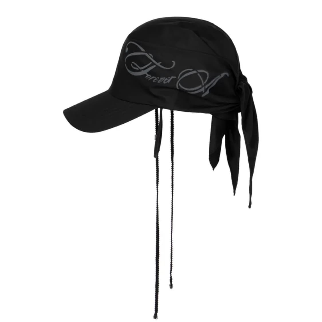 2000아카이브스 STRAPPY SCARF CAP 블랙 상품이미지2