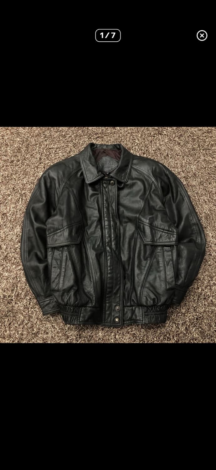빈티지 양가죽 봄버 레더 가죽 자켓 상품이미지1