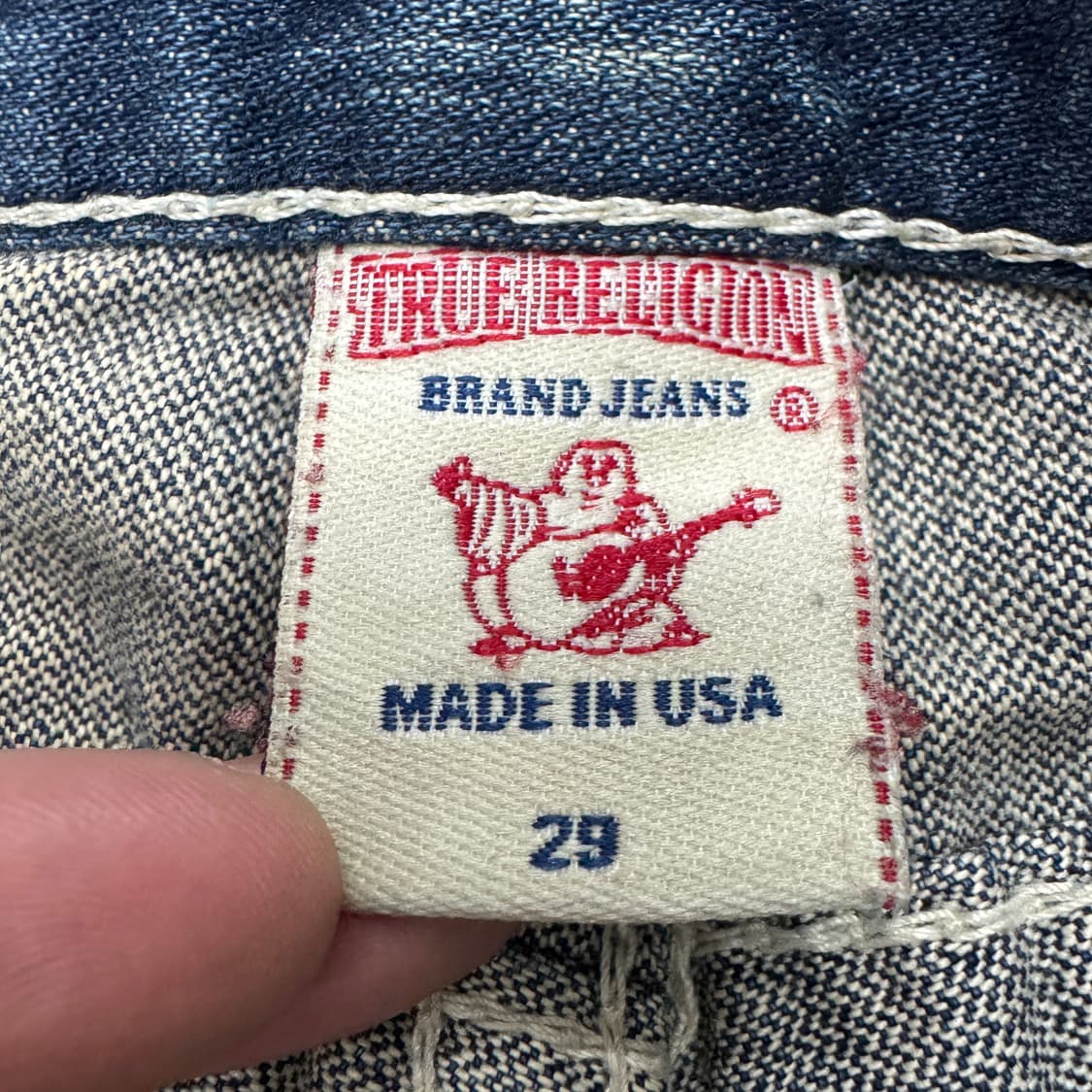 트루릴리전 Y2K 흰색스티치 로우라이즈 데님팬츠 상품이미지7