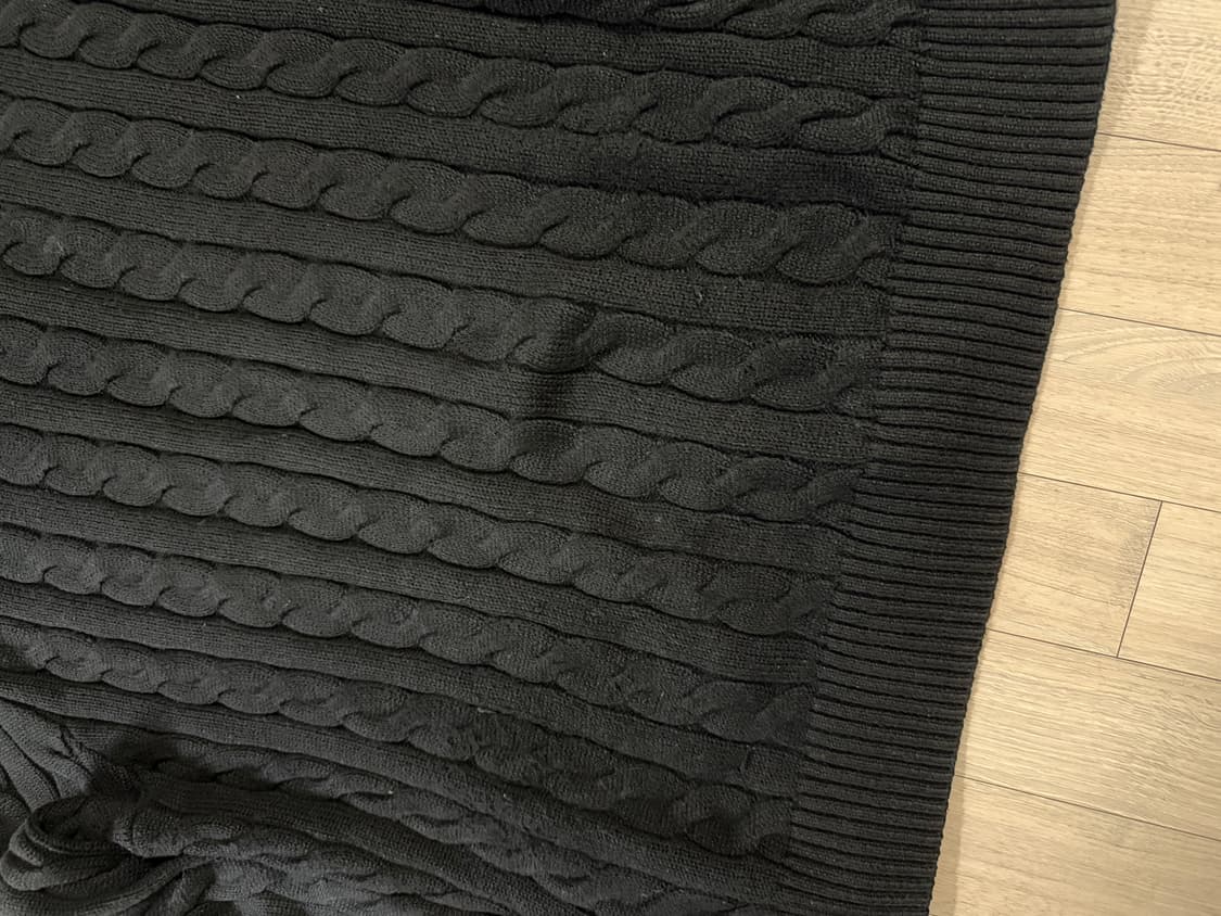 폴로 쿼터집업 케이블 니트 24FW 상품이미지4