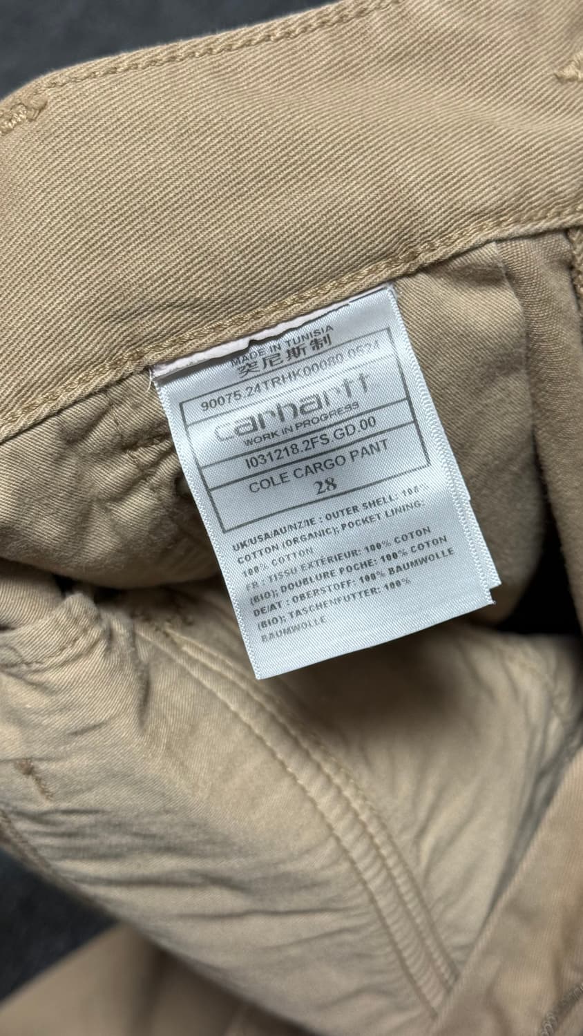 [28]칼하트 WIP 콜 카고 팬츠 가먼트 다이드 카고바지 상품이미지8